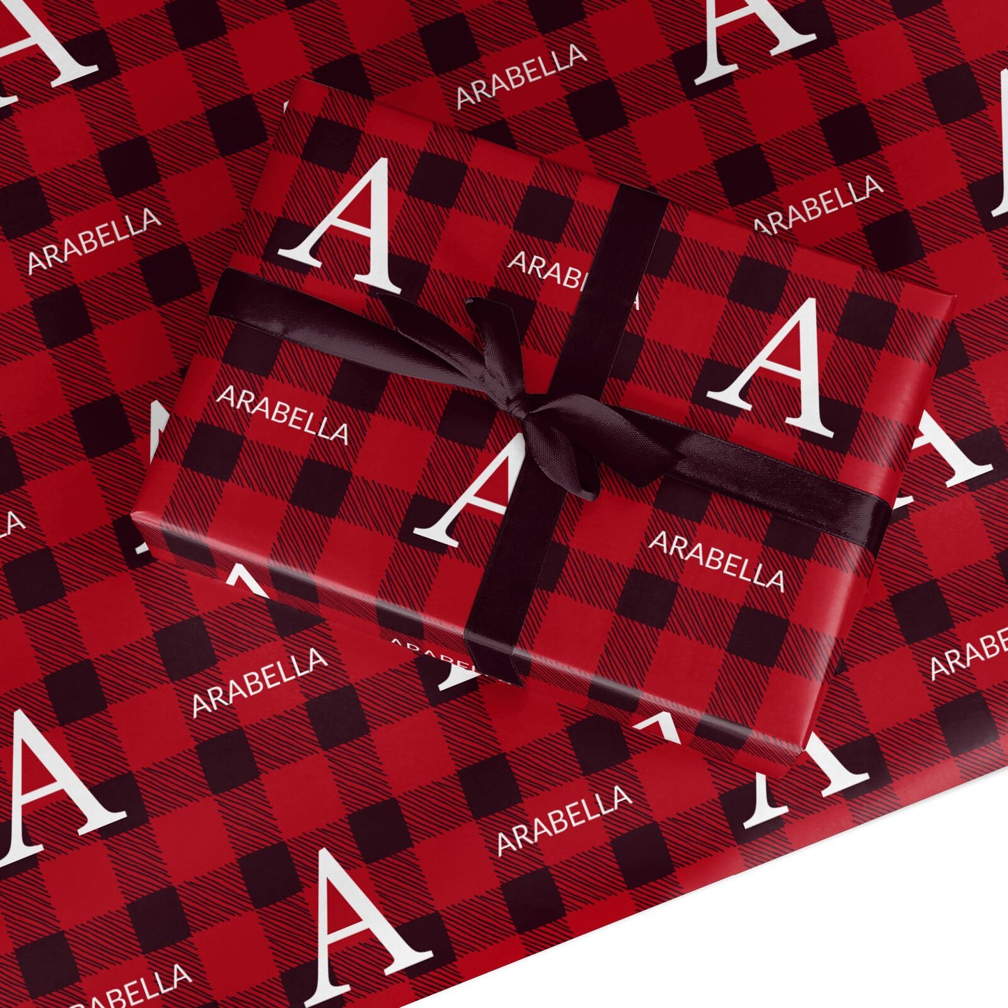 Tartan Christmas Personalised Custom Wrapping Paper