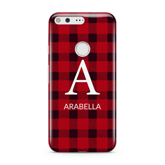 Tartan Christmas Personalised Google Pixel Case