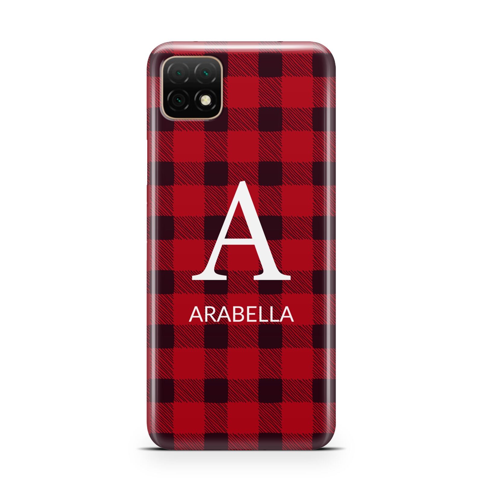 Tartan Christmas Personalised Huawei Enjoy 20 Phone Case