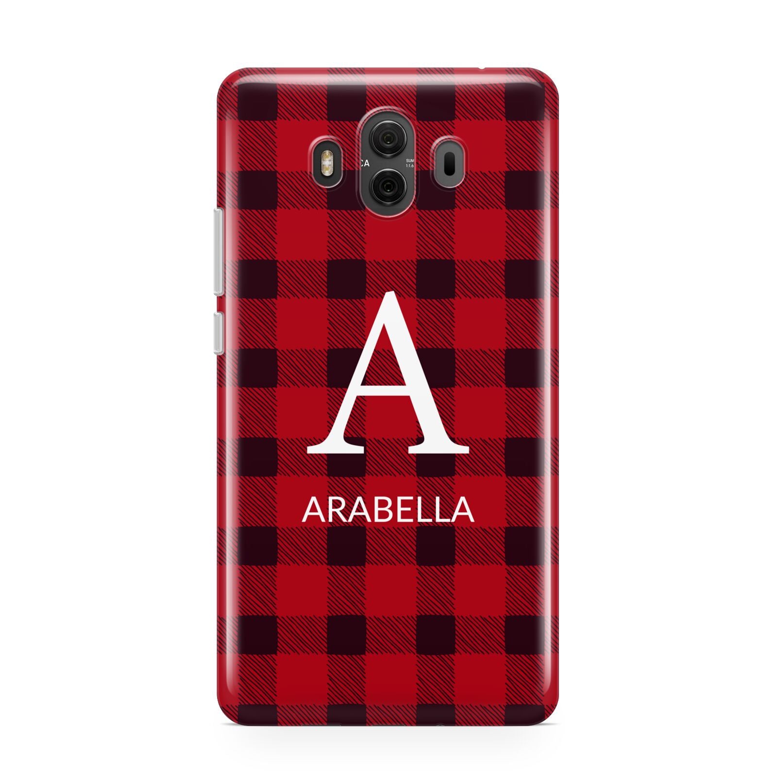 Tartan Christmas Personalised Huawei Mate 10 Protective Phone Case