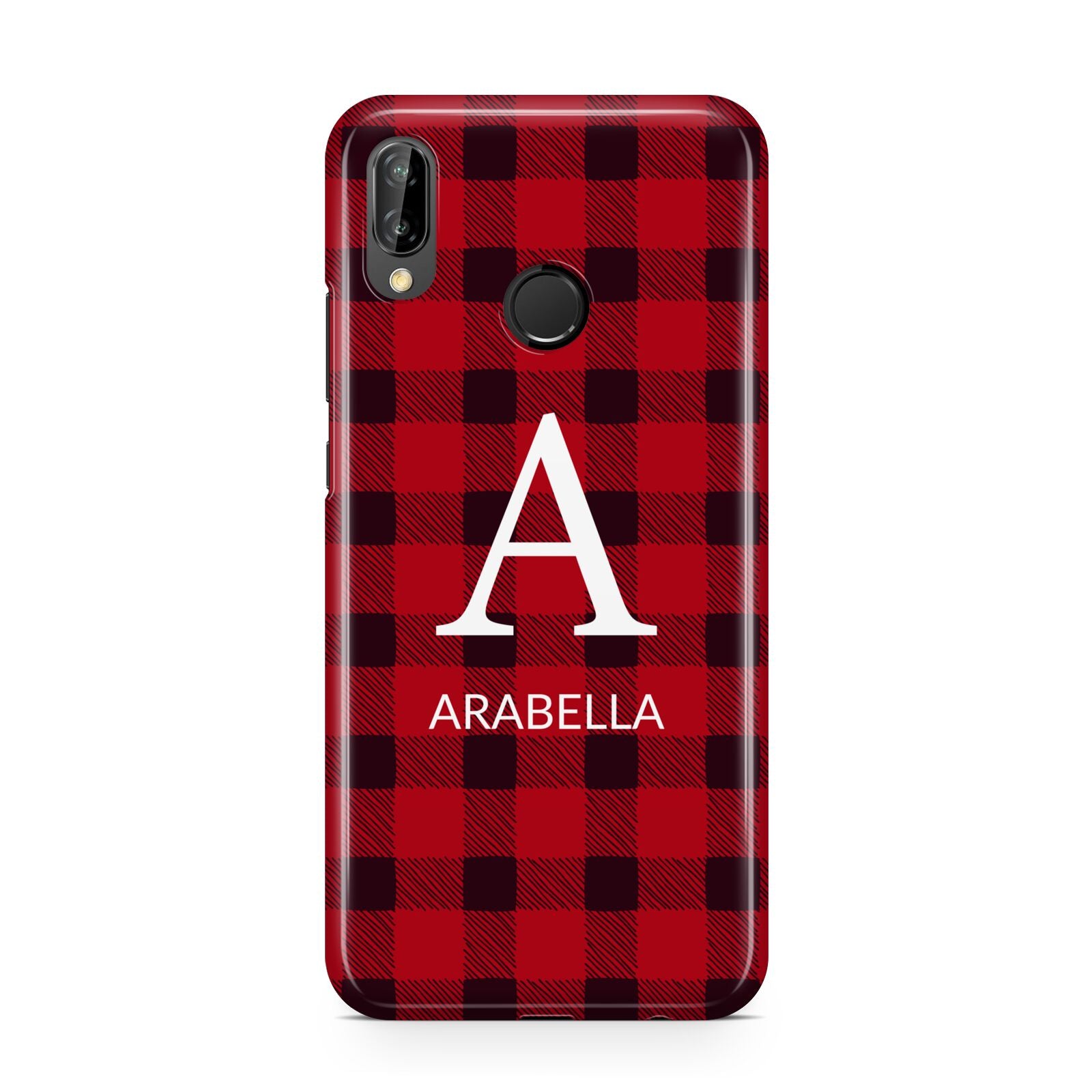 Tartan Christmas Personalised Huawei P20 Lite Phone Case