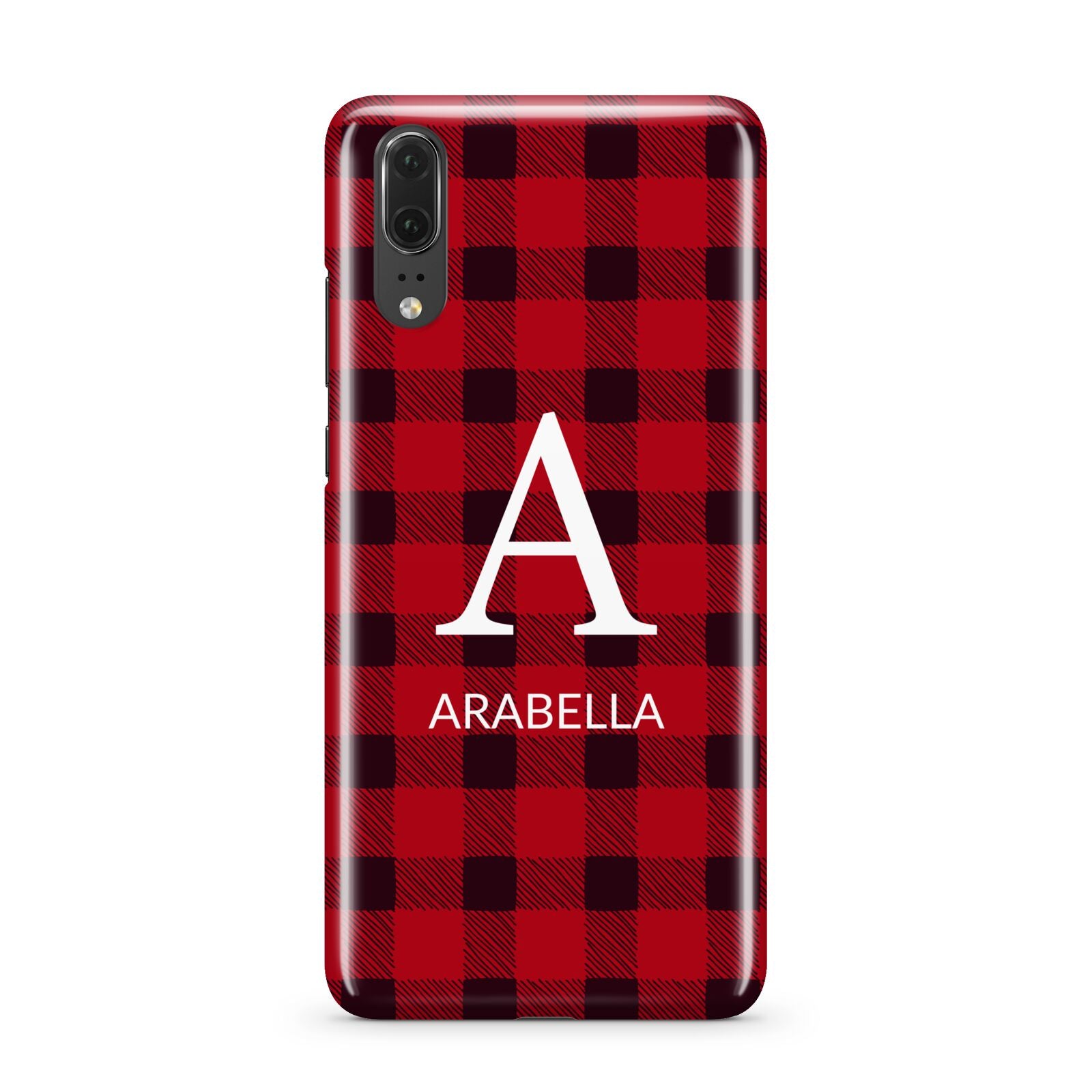 Tartan Christmas Personalised Huawei P20 Phone Case