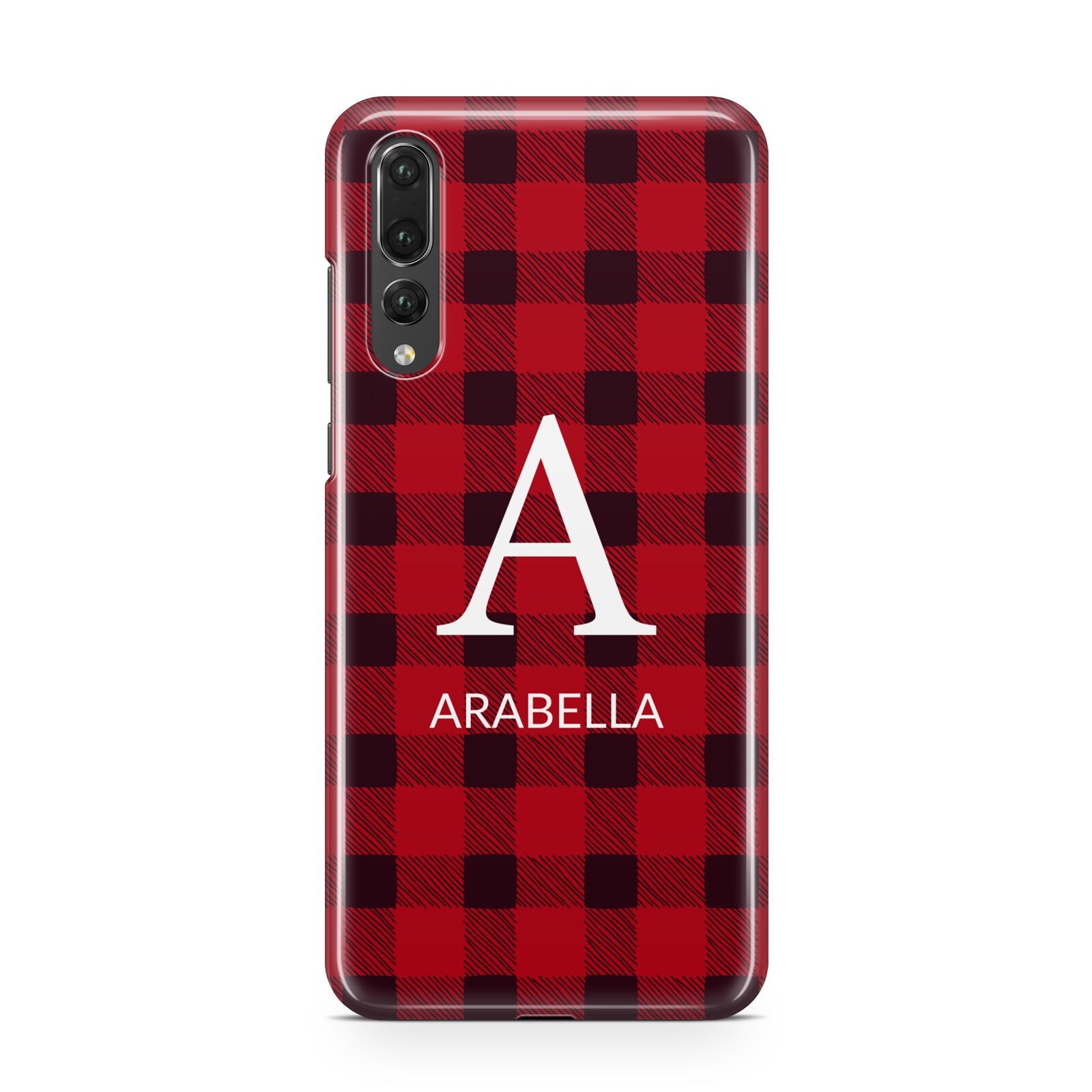 Tartan Christmas Personalised Huawei P20 Pro Phone Case