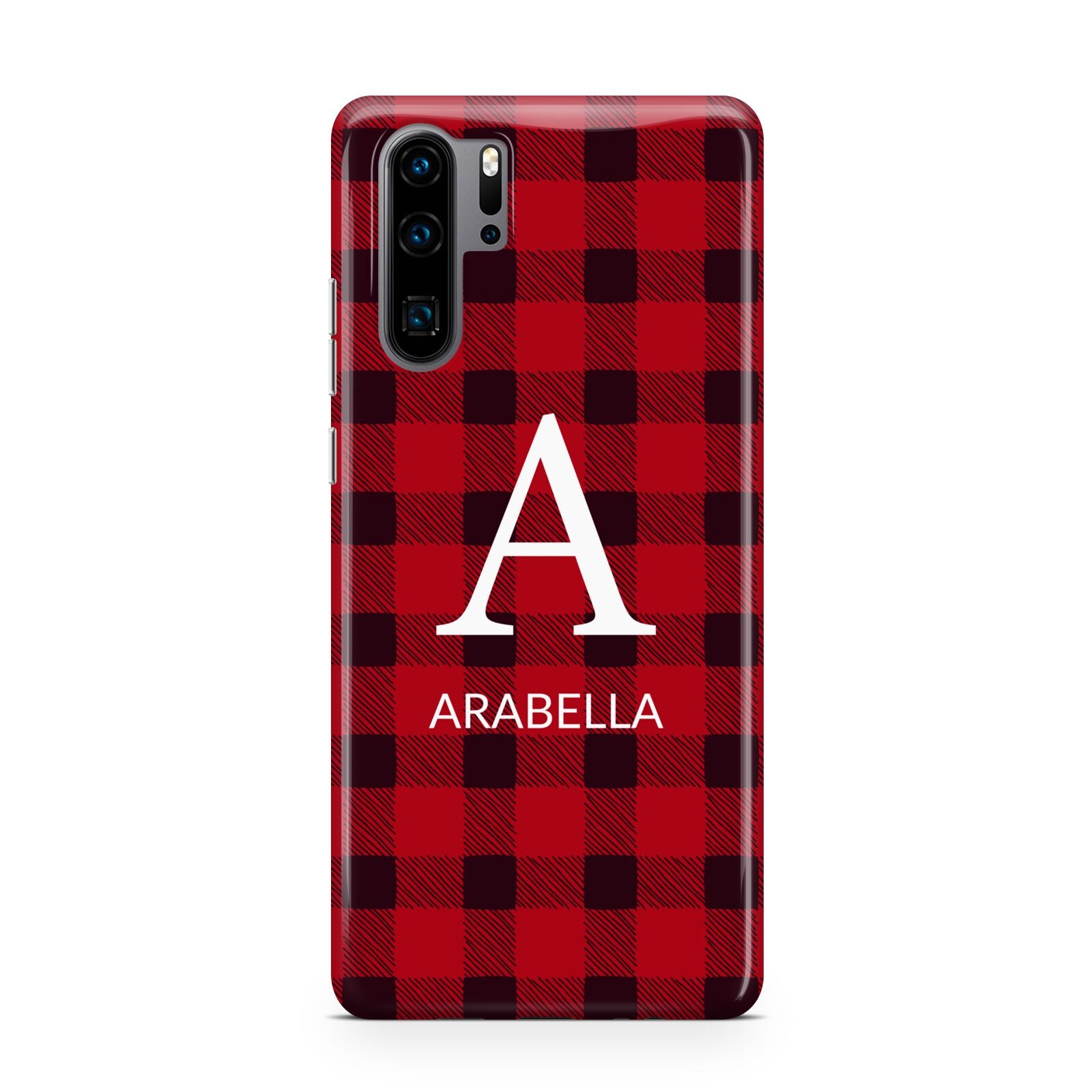 Tartan Christmas Personalised Huawei P30 Pro Phone Case