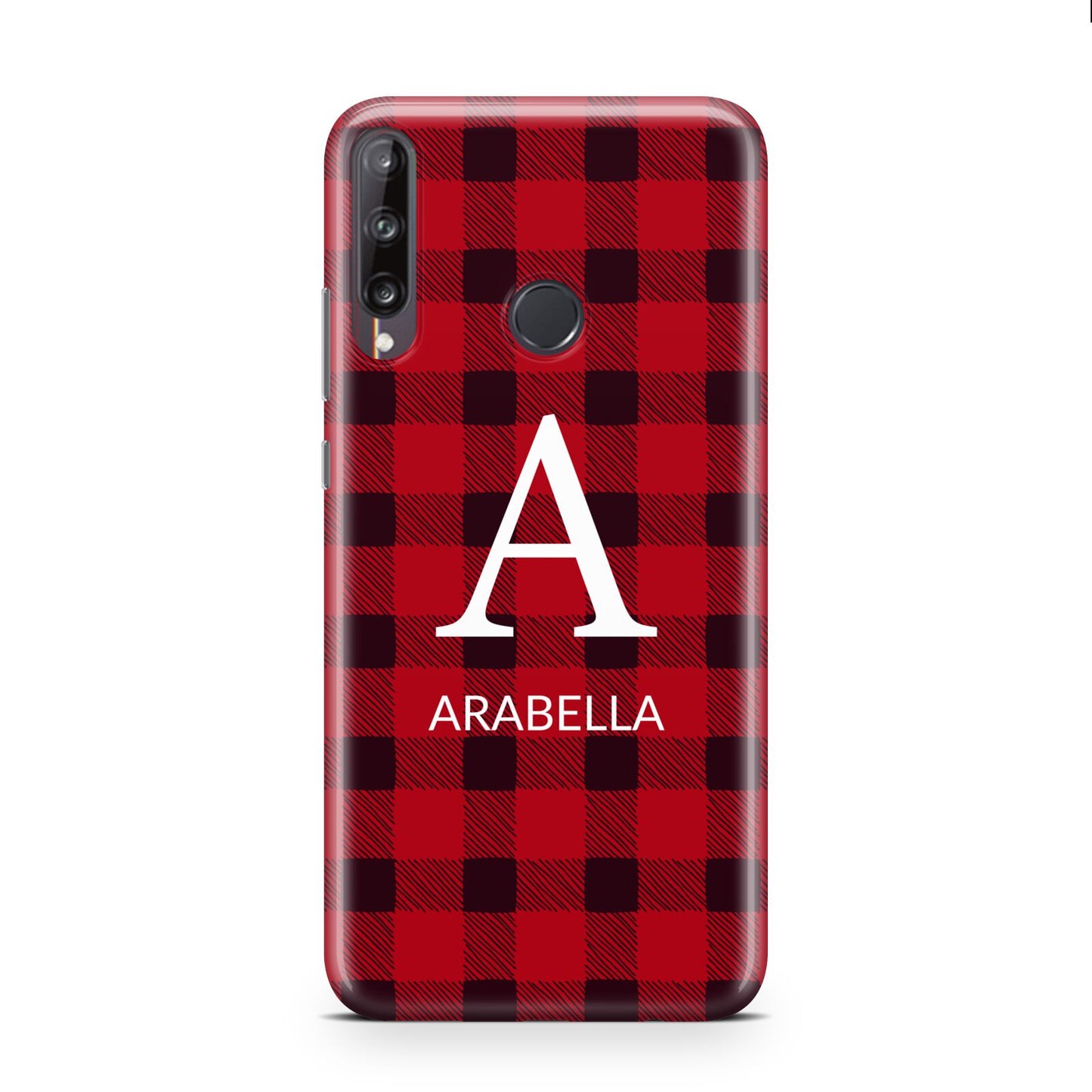 Tartan Christmas Personalised Huawei P40 Lite E Phone Case