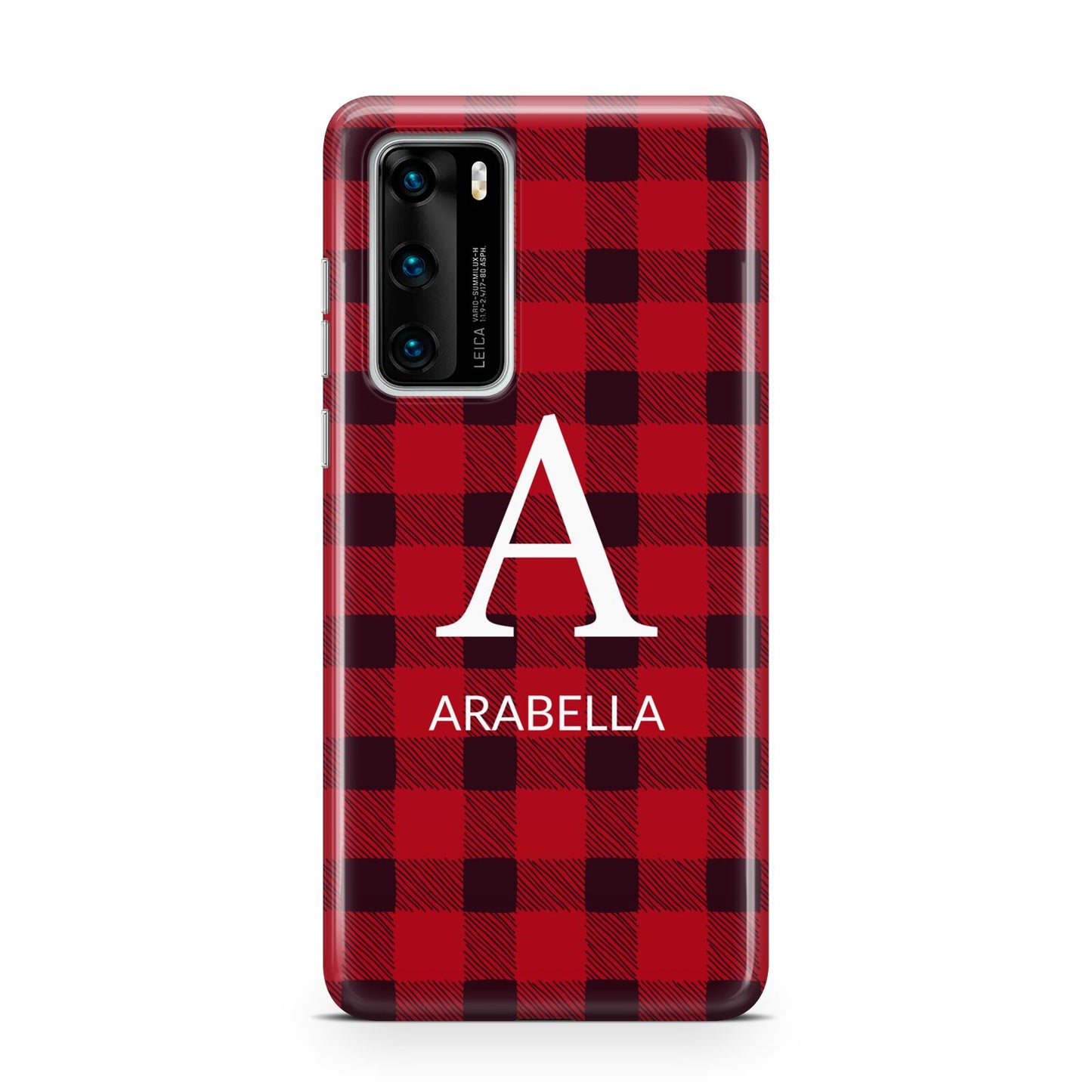 Tartan Christmas Personalised Huawei P40 Phone Case