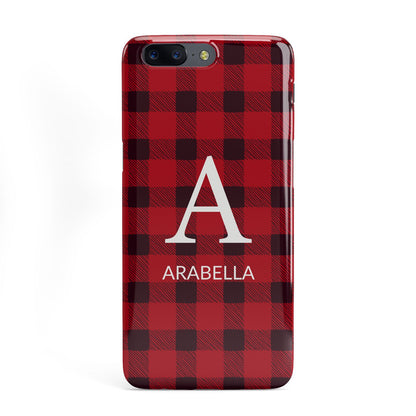 Tartan Christmas Personalised OnePlus Case