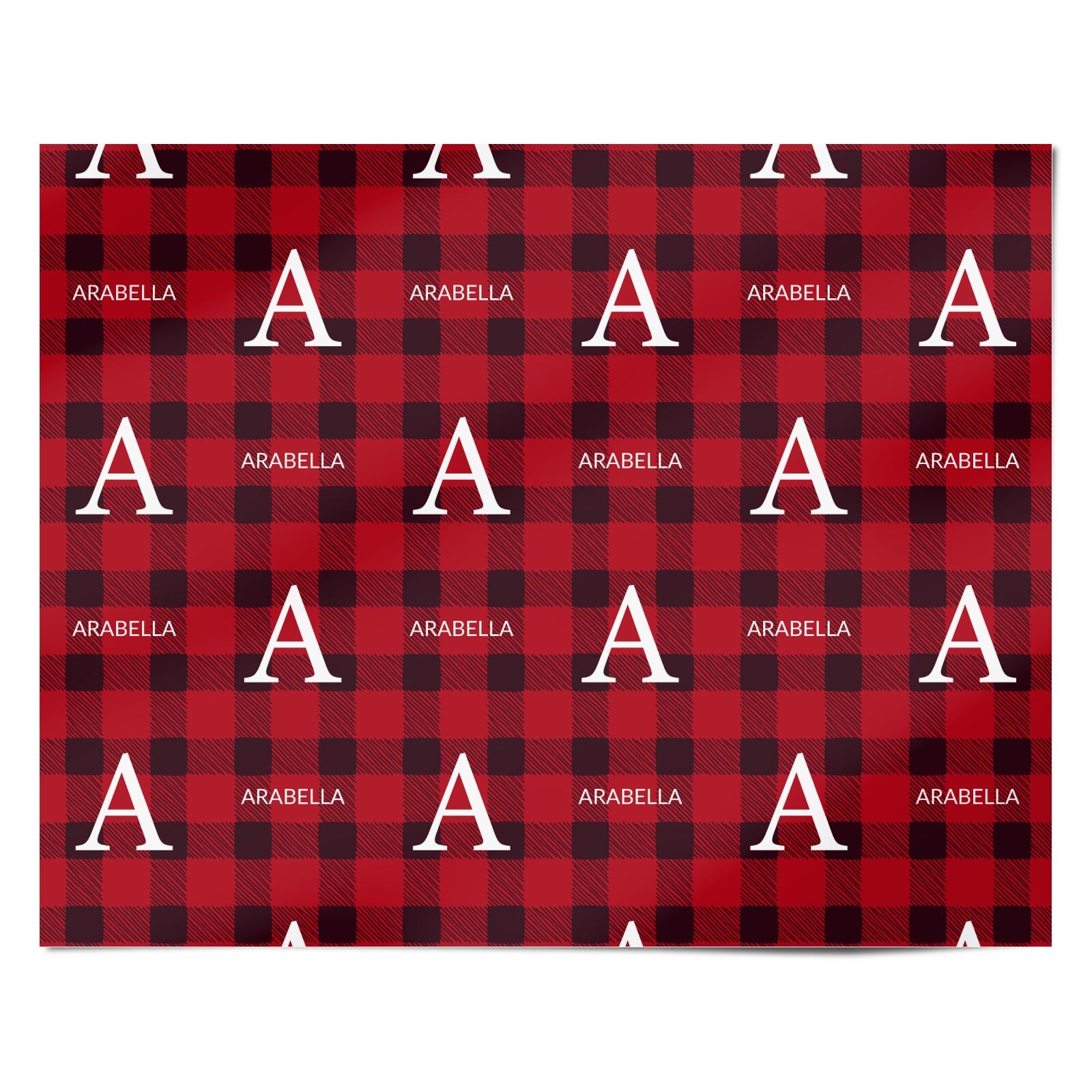 Tartan Christmas Personalised Personalised Wrapping Paper Alternative