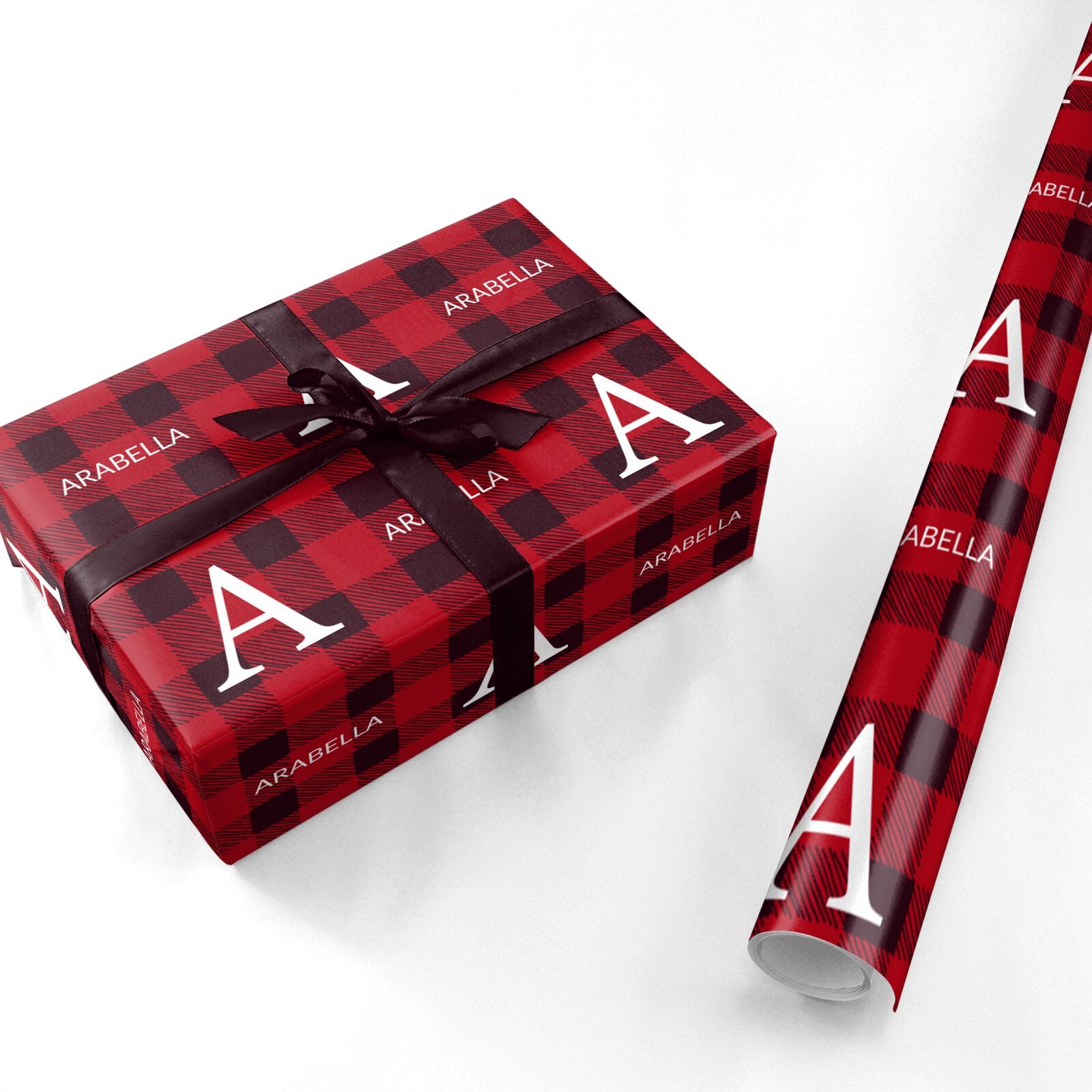 Tartan Christmas Personalised Personalised Wrapping Paper