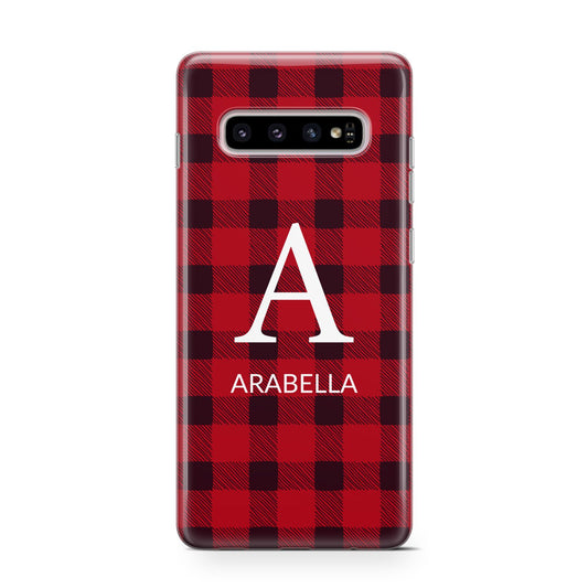 Tartan Christmas Personalised Protective Samsung Galaxy Case