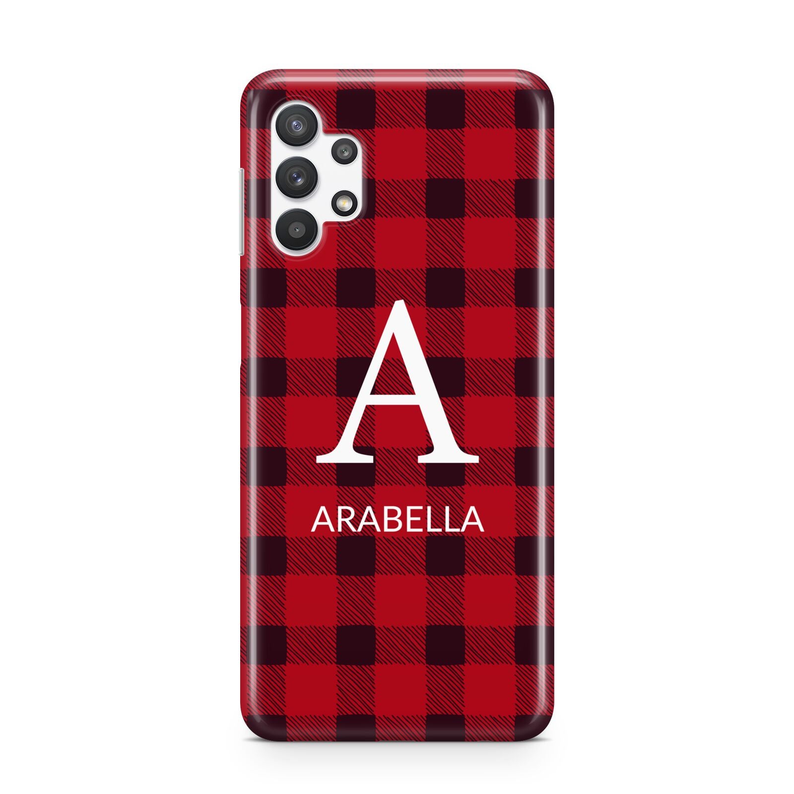 Tartan Christmas Personalised Samsung A32 5G Case