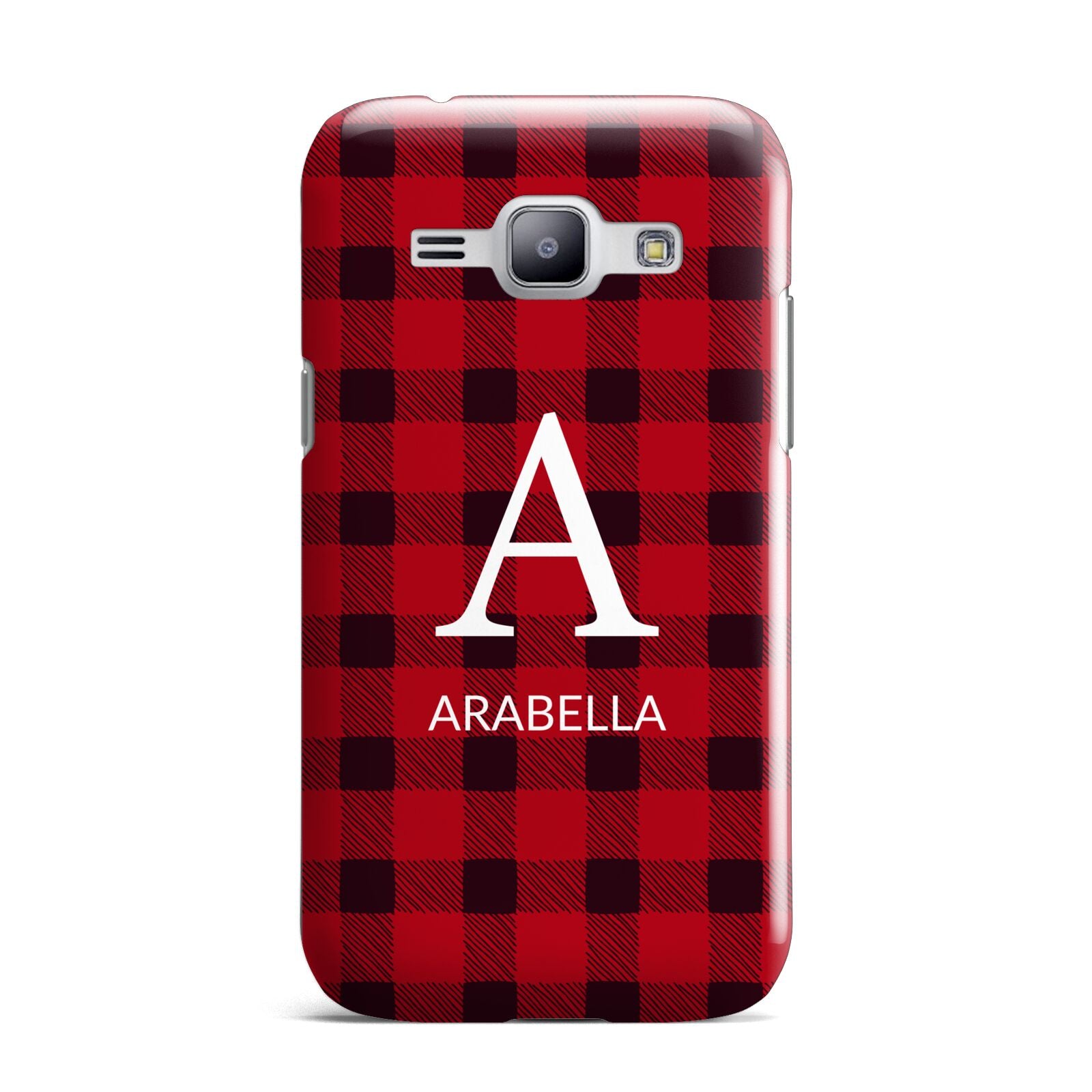 Tartan Christmas Personalised Samsung Galaxy J1 2015 Case