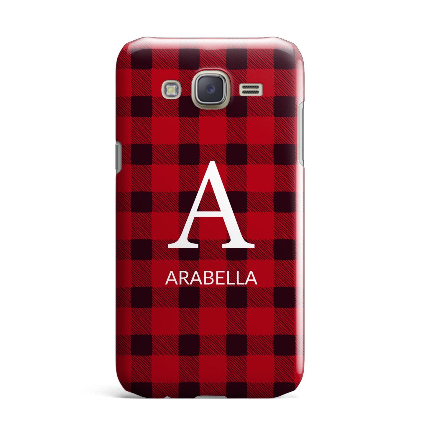 Tartan Christmas Personalised Samsung Galaxy J7 Case