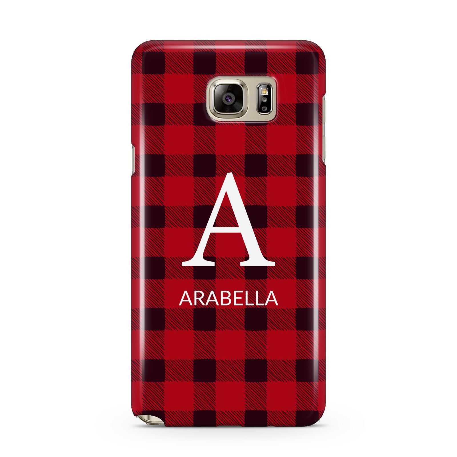 Tartan Christmas Personalised Samsung Galaxy Note 5 Case