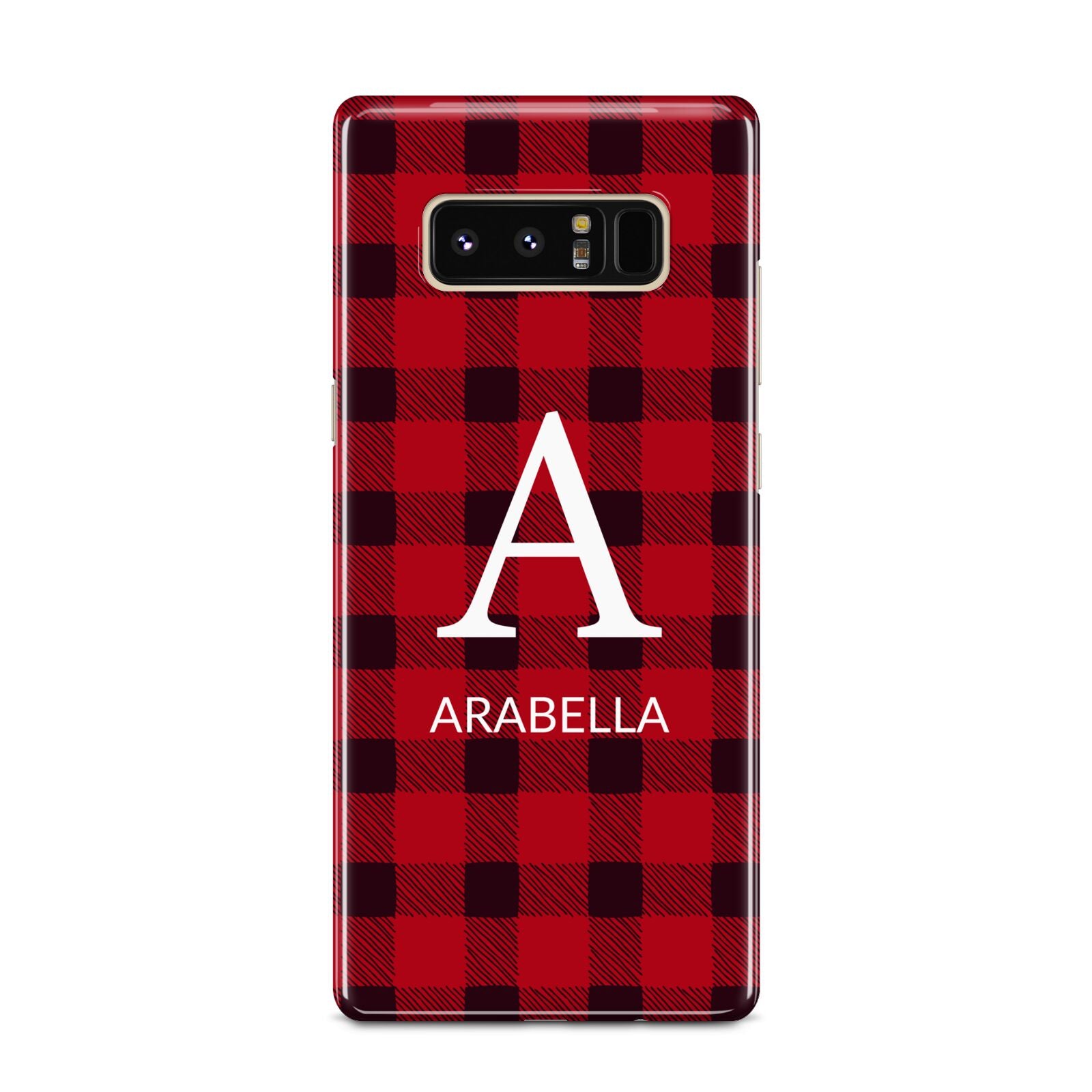 Tartan Christmas Personalised Samsung Galaxy Note 8 Case