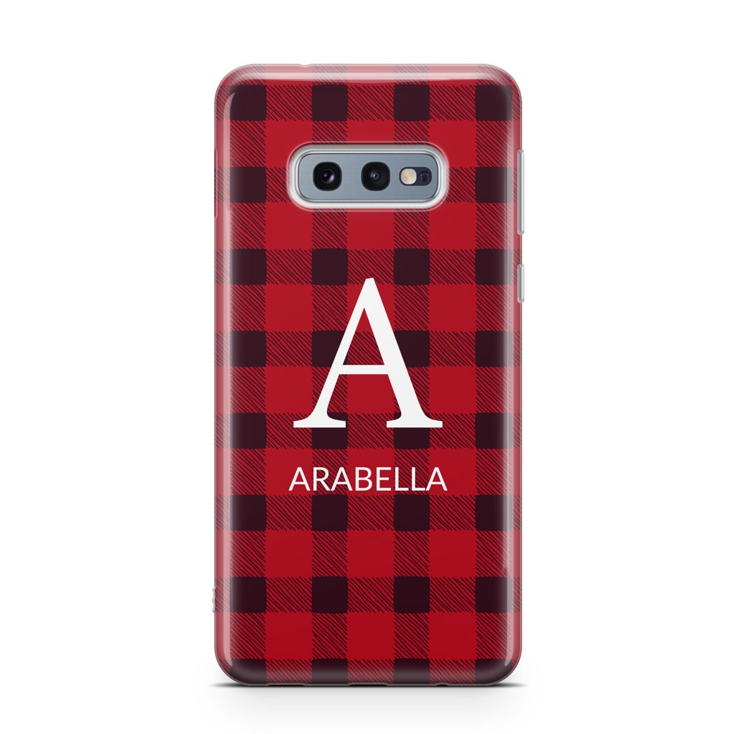 Tartan Christmas Personalised Samsung Galaxy S10E Case