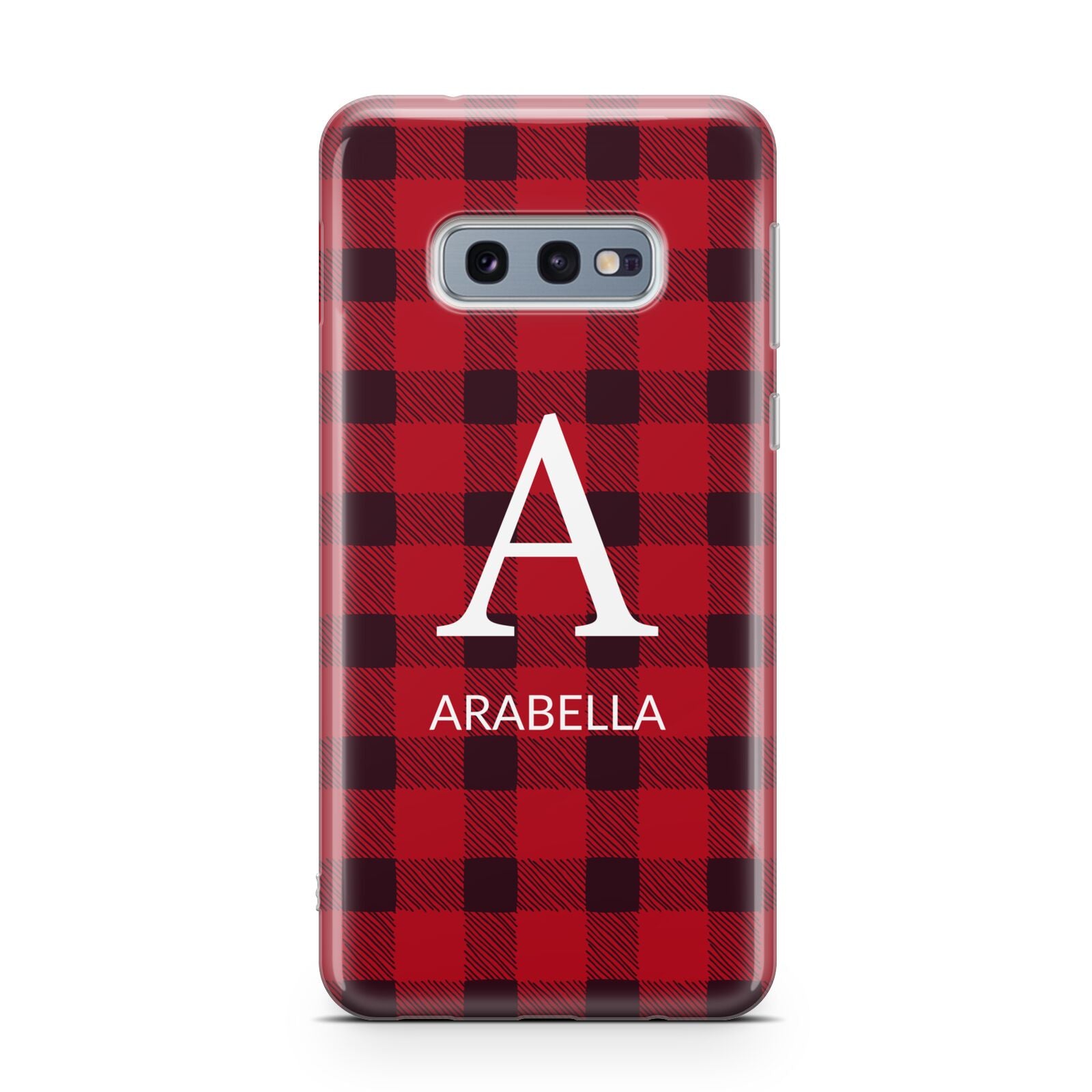 Tartan Christmas Personalised Samsung Galaxy S10E Case