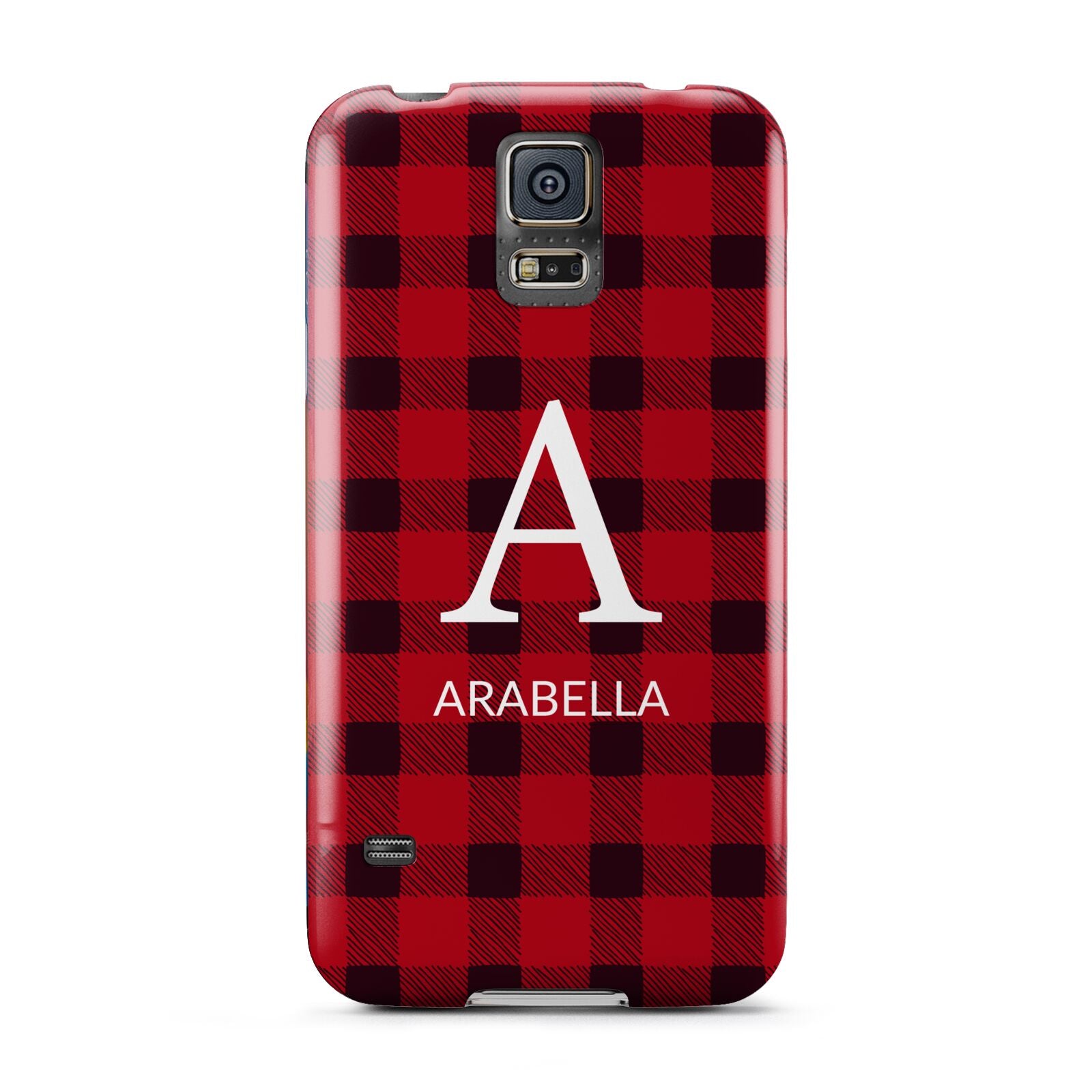 Tartan Christmas Personalised Samsung Galaxy S5 Case