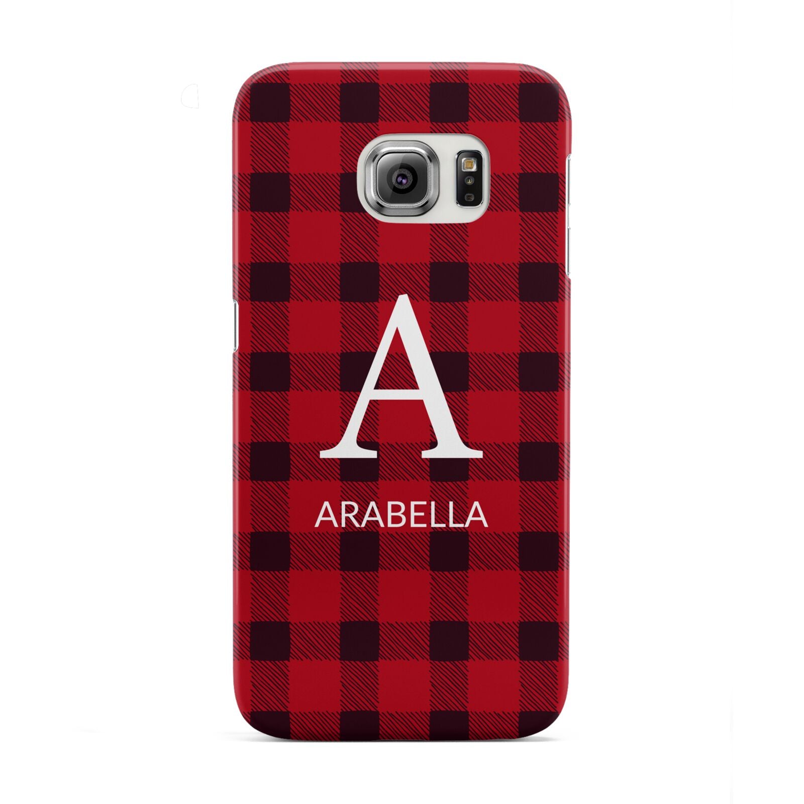 Tartan Christmas Personalised Samsung Galaxy S6 Edge Case