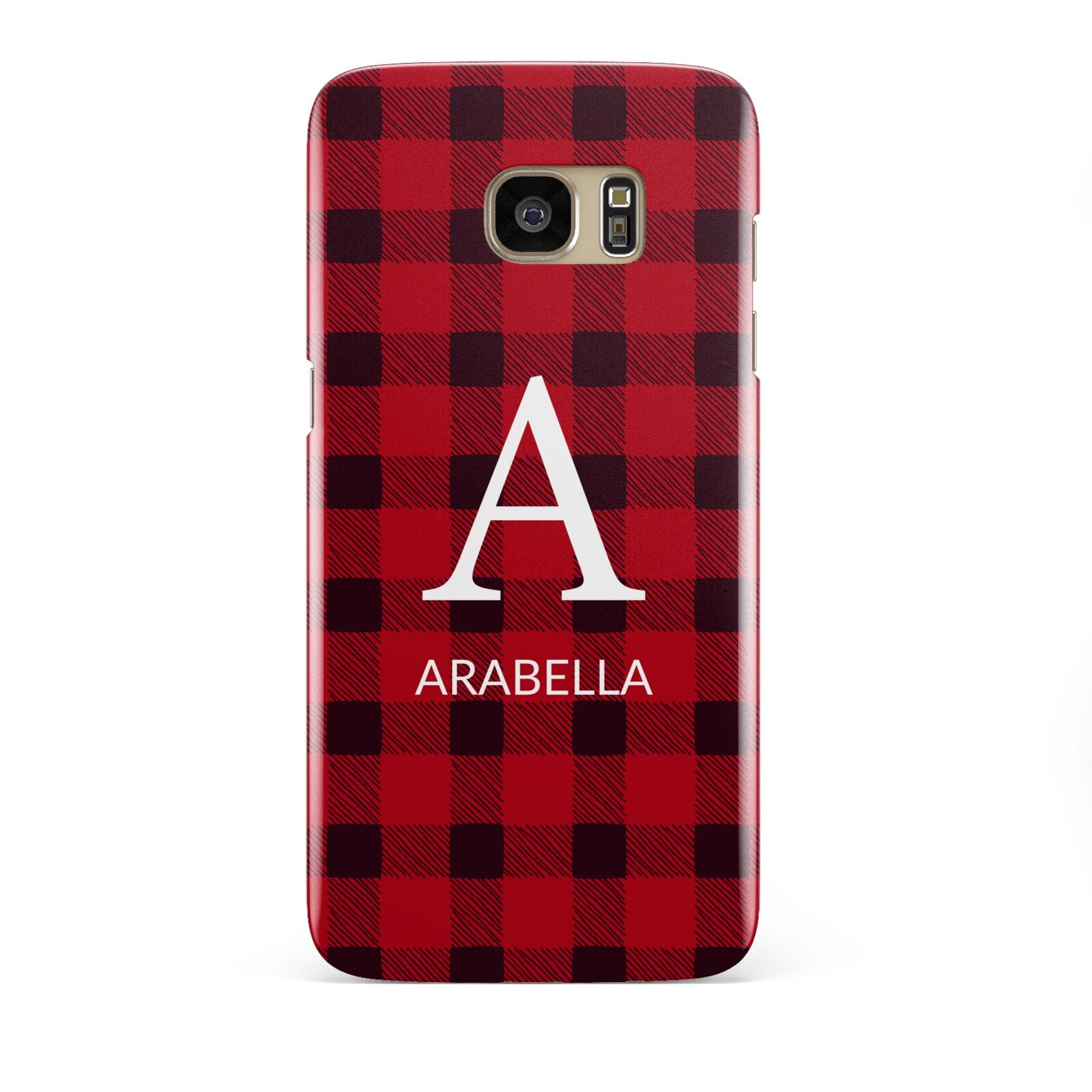 Tartan Christmas Personalised Samsung Galaxy S7 Edge Case