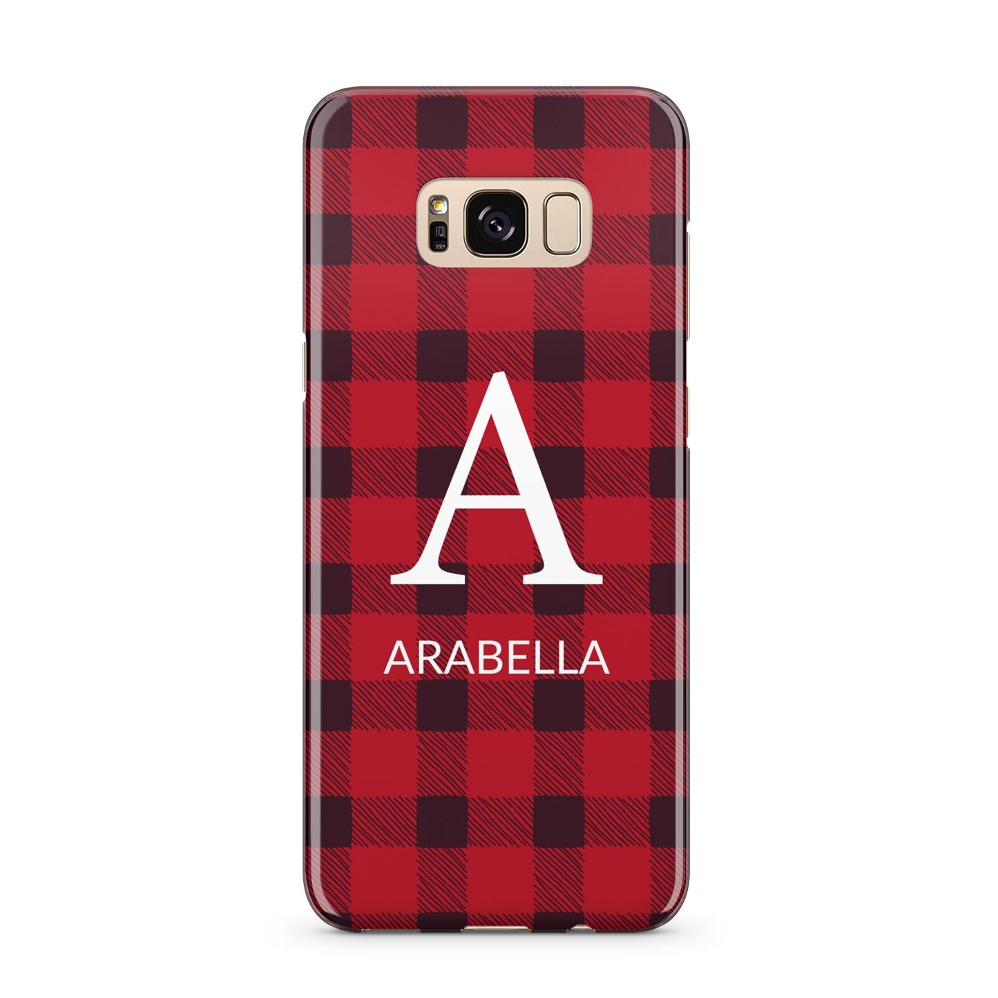 Tartan Christmas Personalised Samsung Galaxy S8 Plus Case