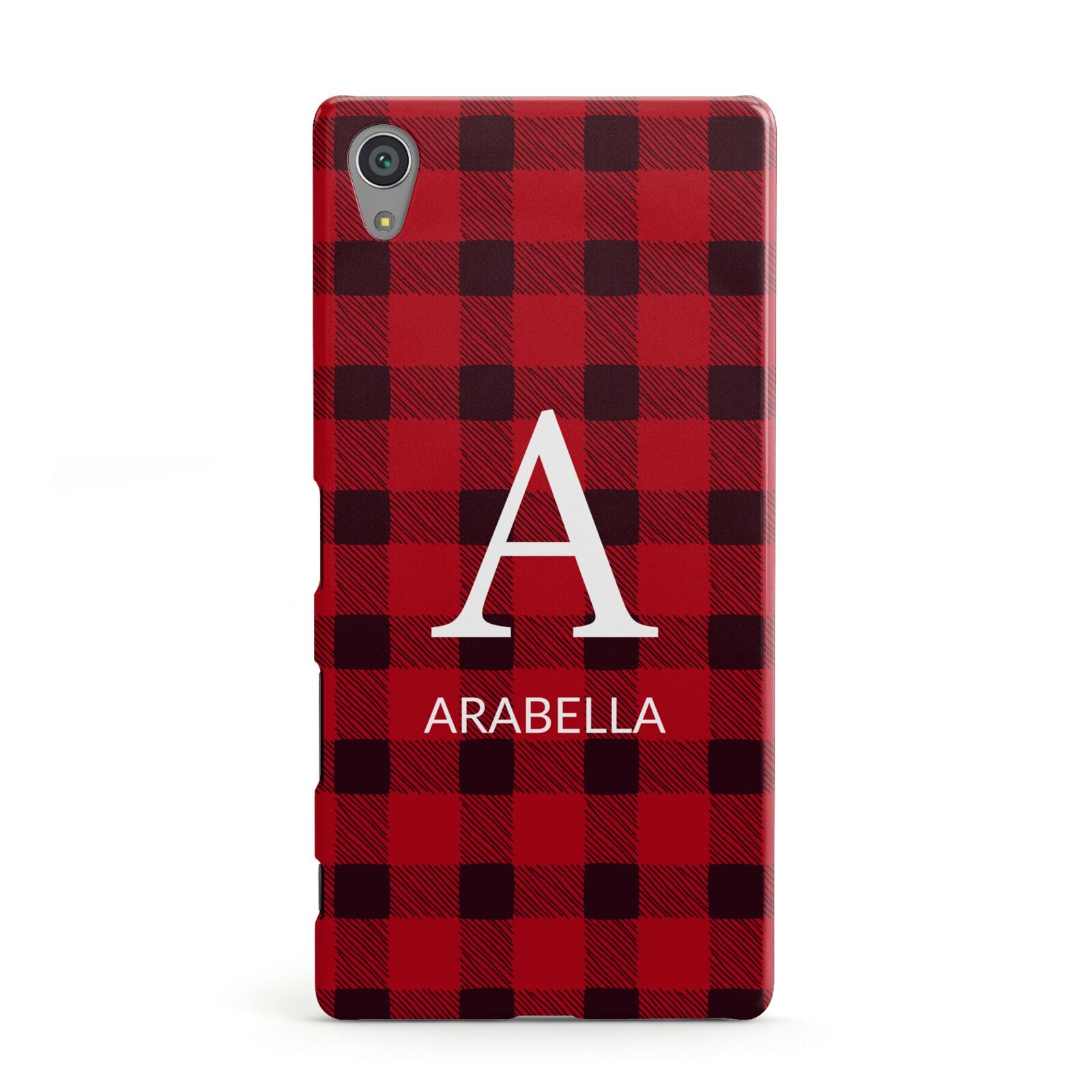 Tartan Christmas Personalised Sony Xperia Case