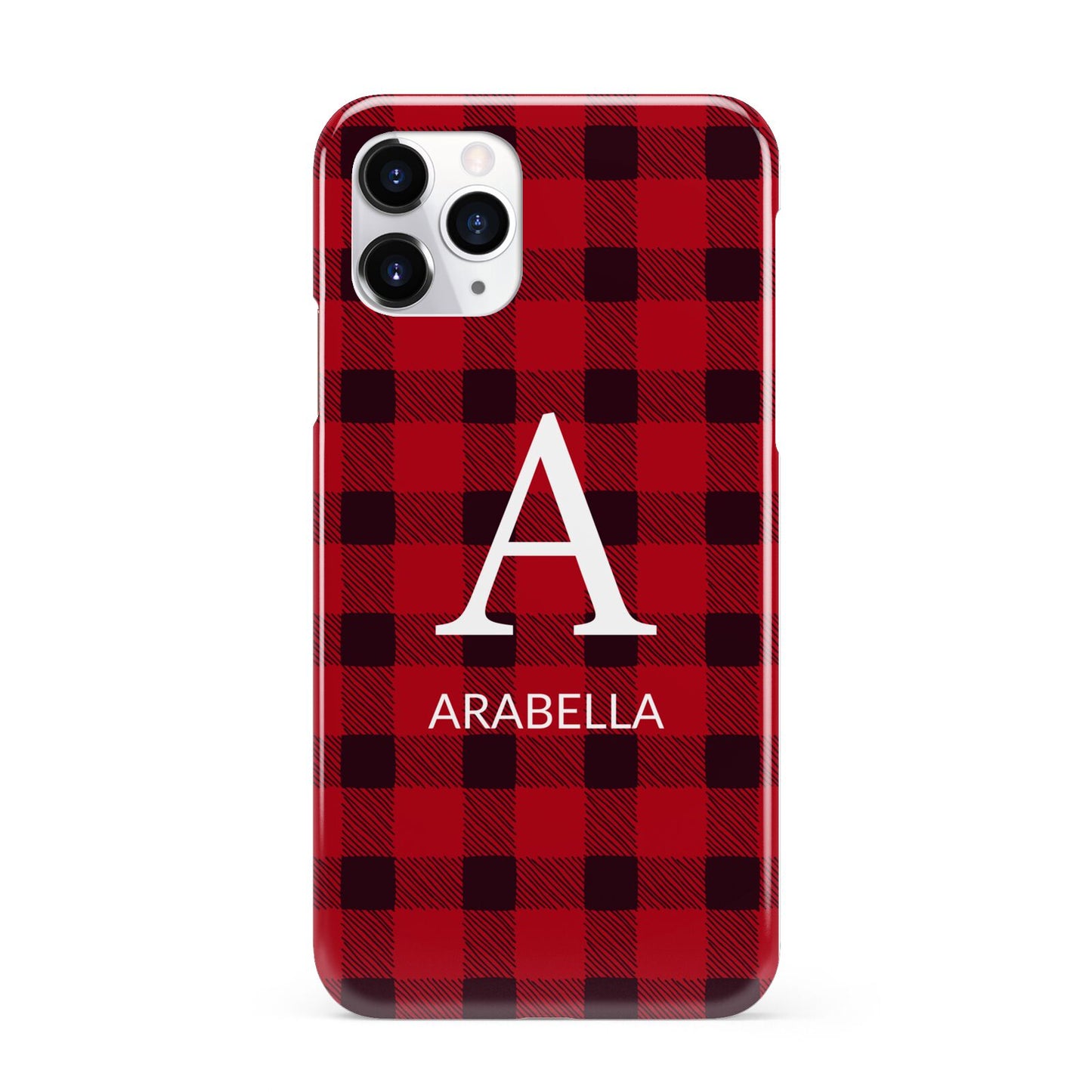 Tartan Christmas Personalised iPhone 11 Pro 3D Snap Case