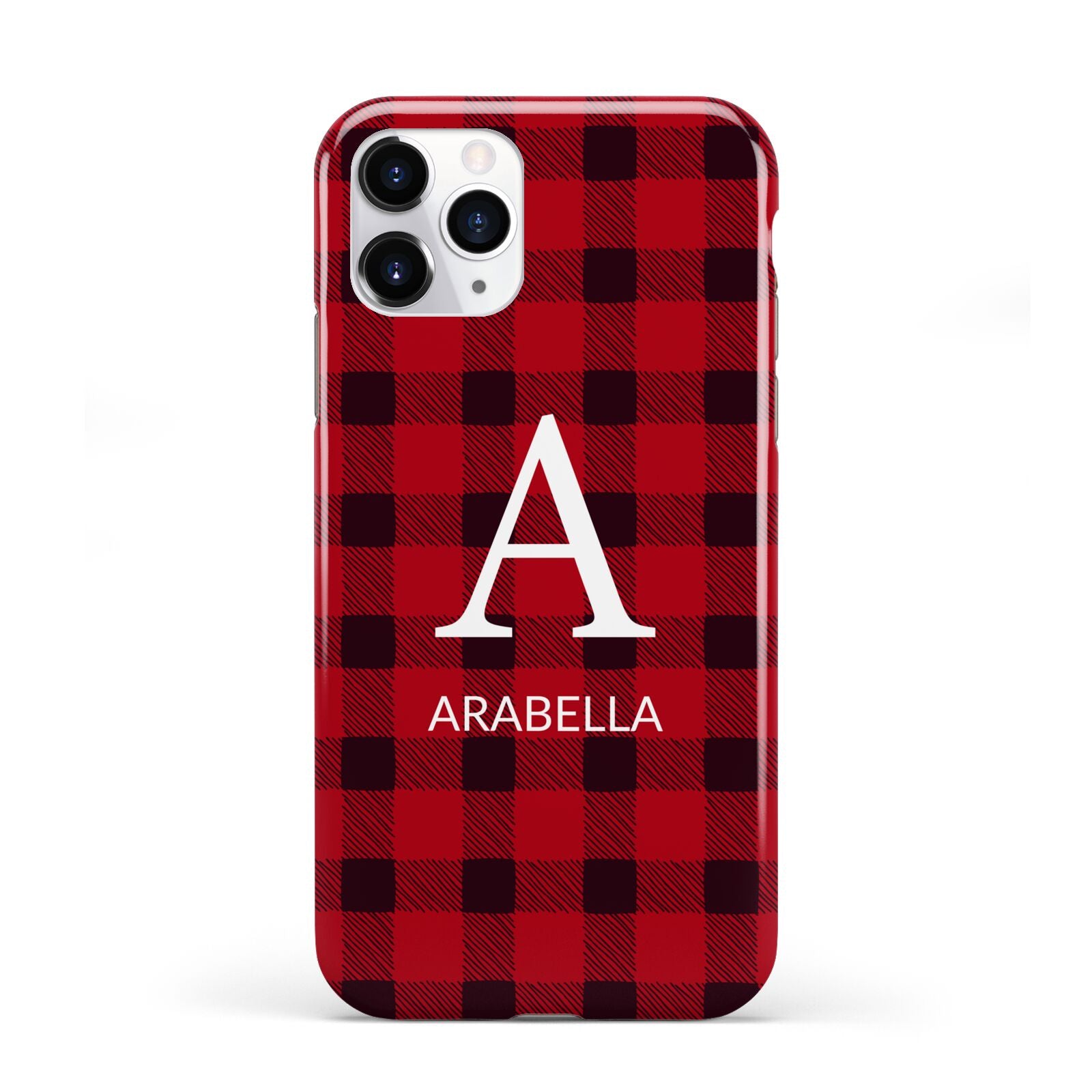 Tartan Christmas Personalised iPhone 11 Pro 3D Tough Case