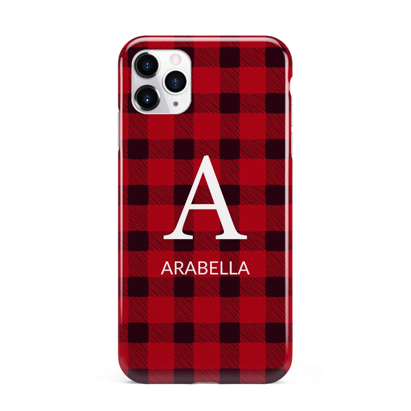 Tartan Christmas Personalised iPhone 11 Pro Max 3D Tough Case