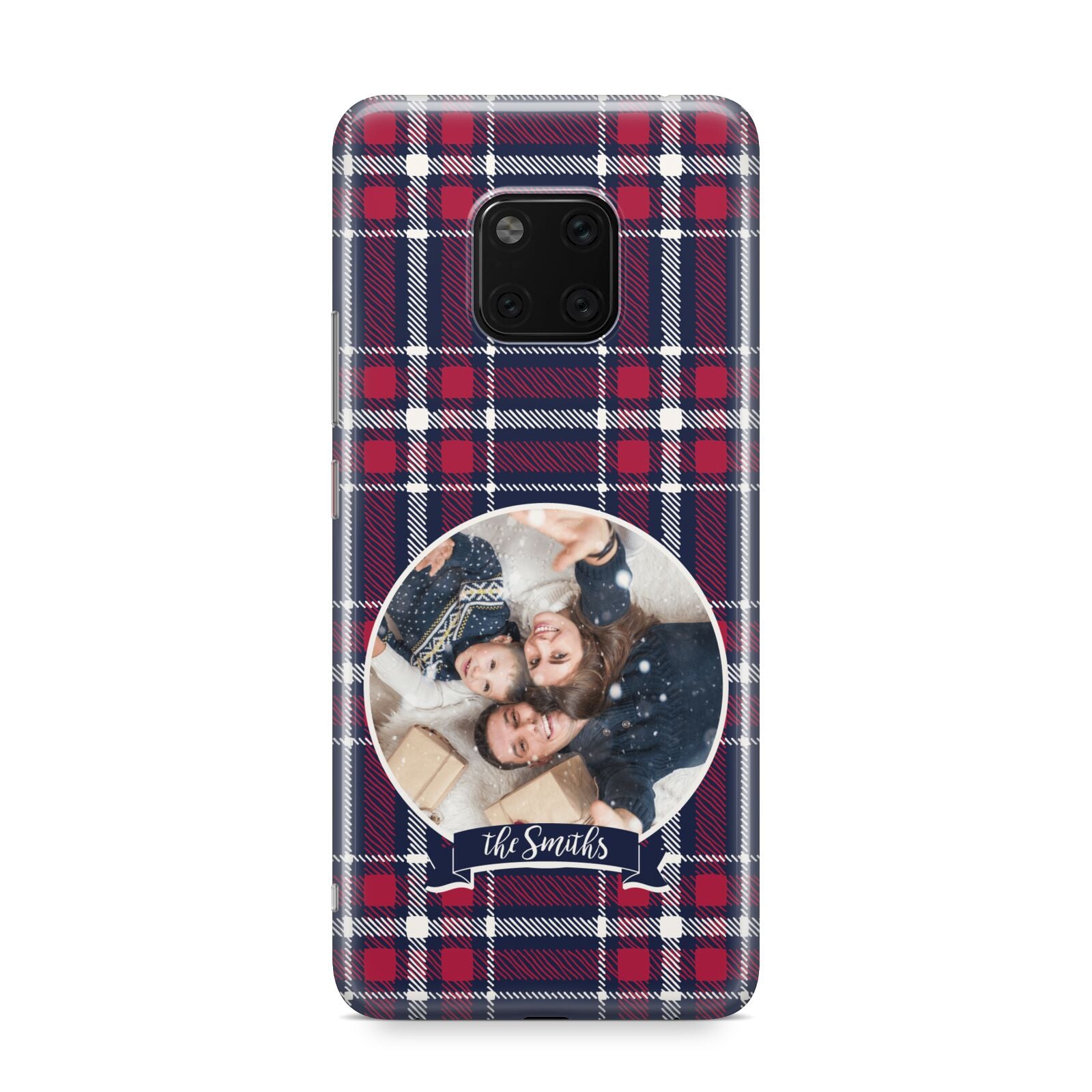 Tartan Christmas Photo Personalised Huawei Mate 20 Pro Phone Case