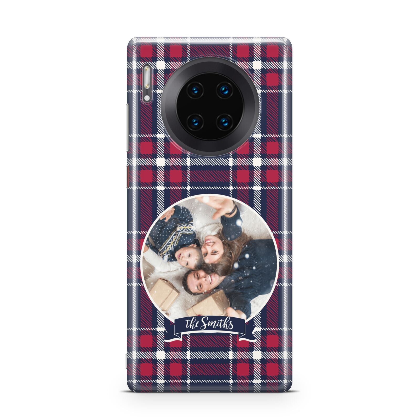 Tartan Christmas Photo Personalised Huawei Mate 30 Pro Phone Case