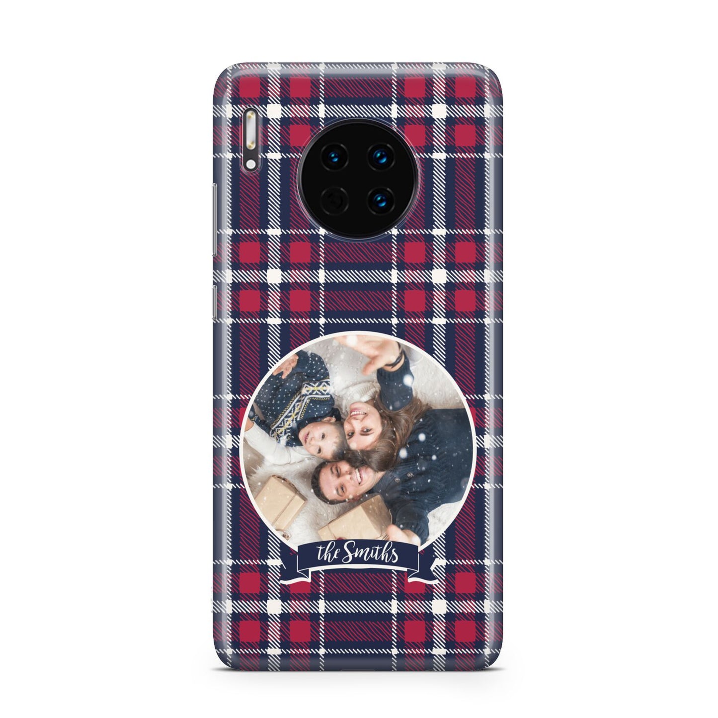 Tartan Christmas Photo Personalised Huawei Mate 30