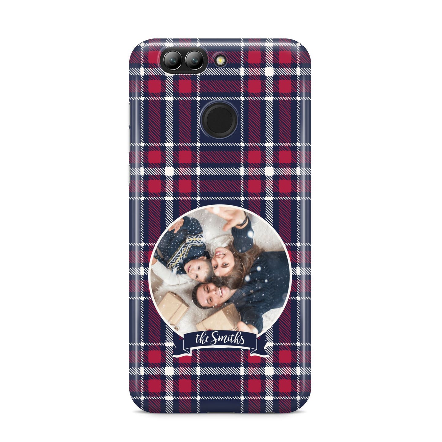 Tartan Christmas Photo Personalised Huawei Nova 2s Phone Case