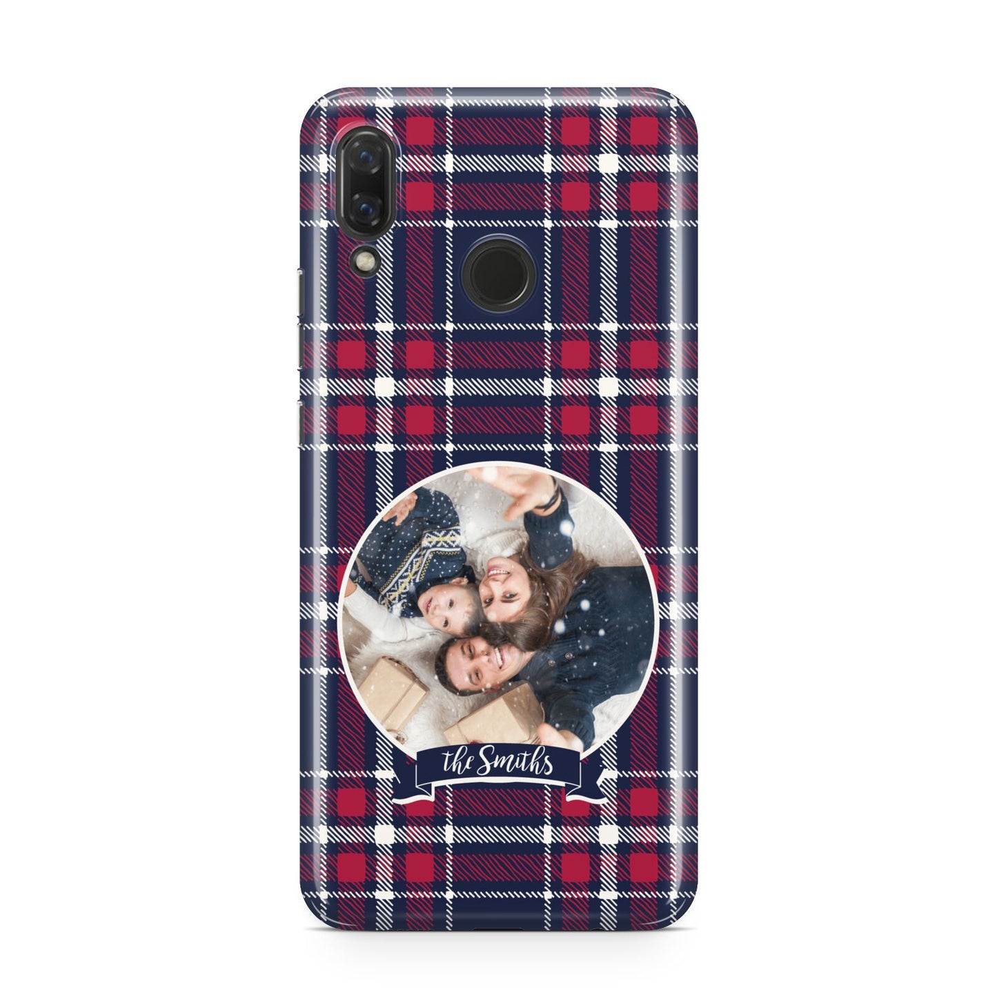 Tartan Christmas Photo Personalised Huawei Nova 3 Phone Case