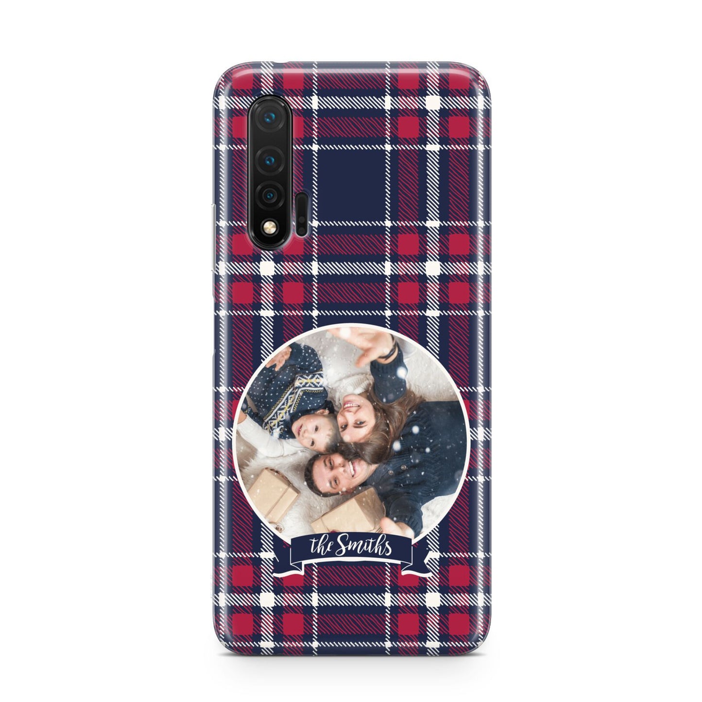 Tartan Christmas Photo Personalised Huawei Nova 6 Phone Case