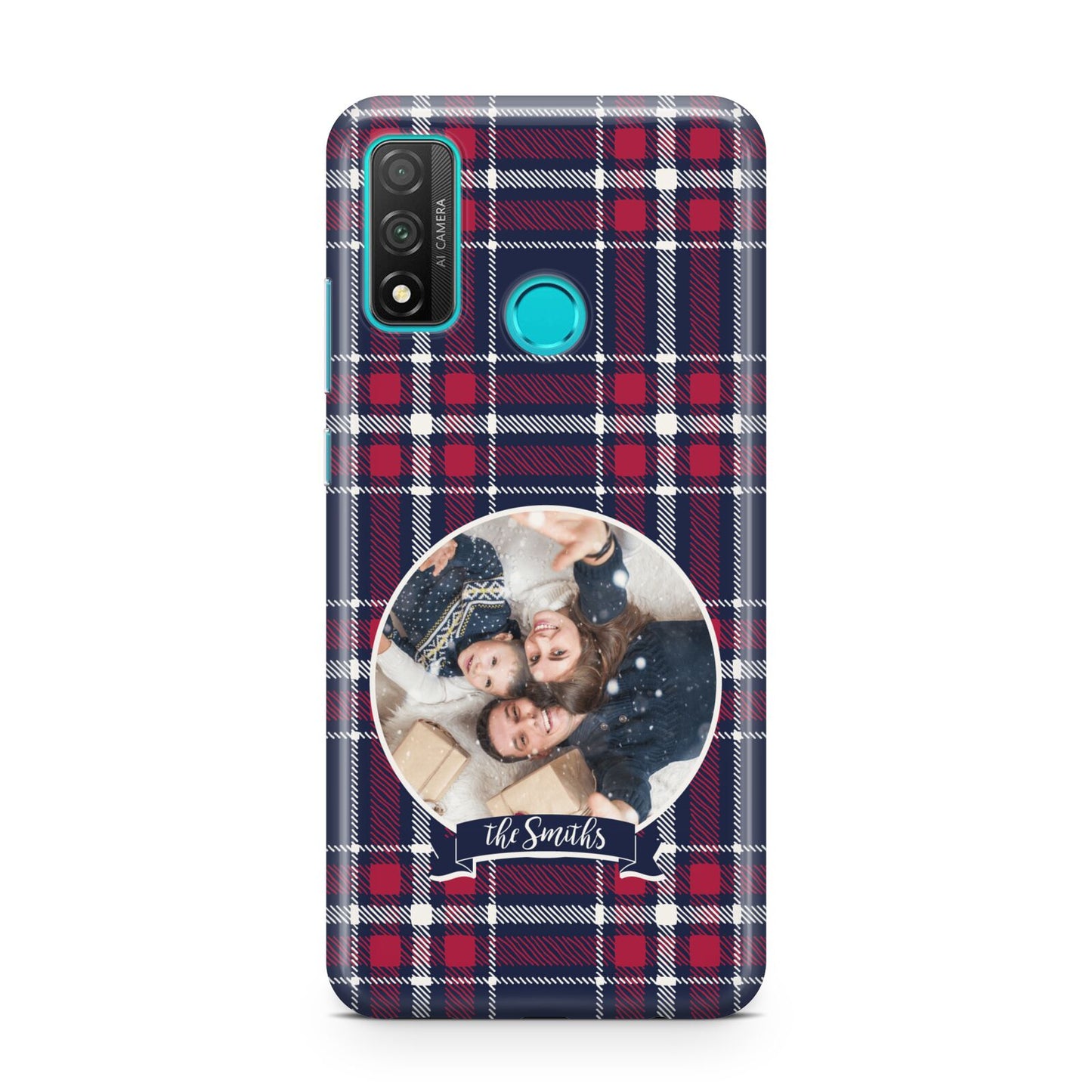 Tartan Christmas Photo Personalised Huawei P Smart 2020