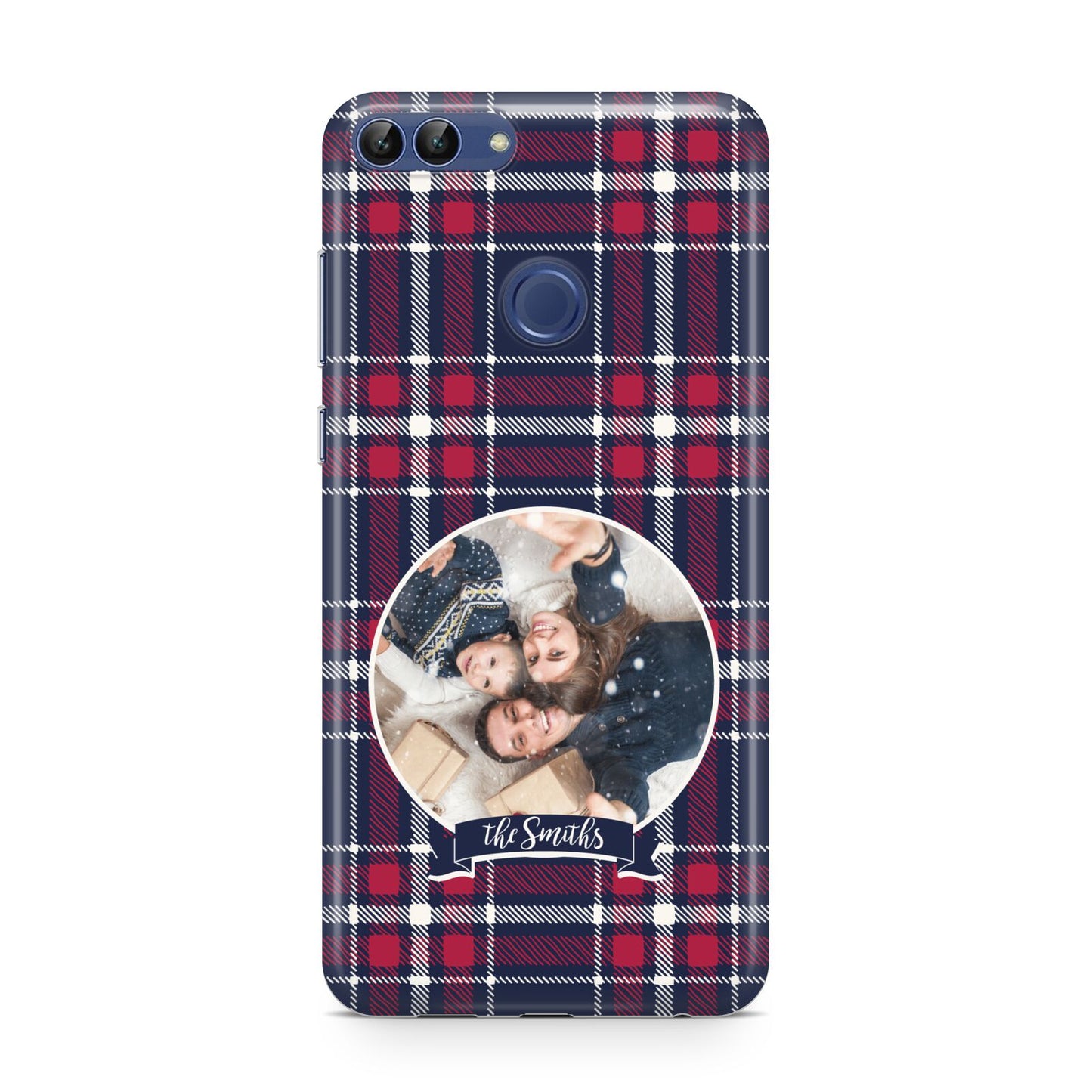 Tartan Christmas Photo Personalised Huawei P Smart Case