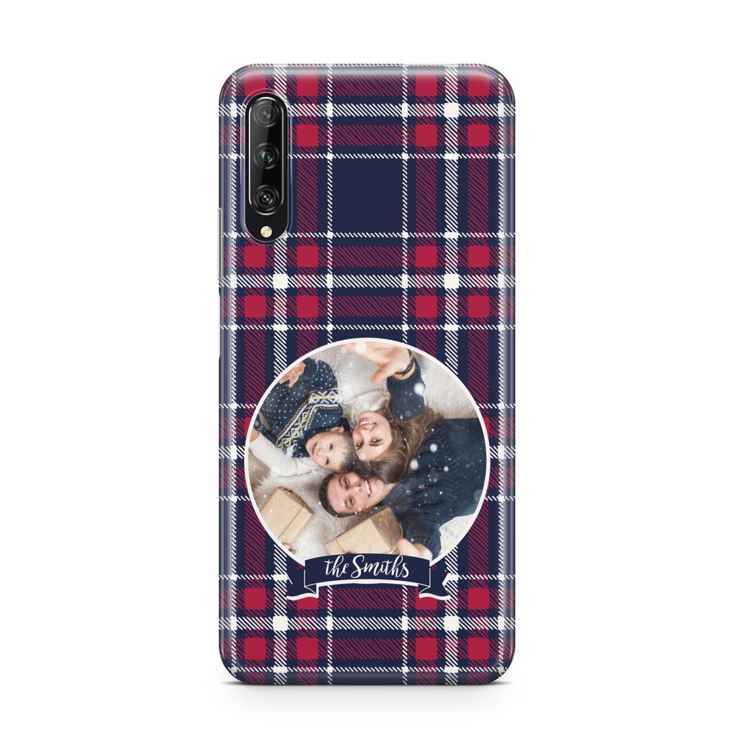 Tartan Christmas Photo Personalised Huawei P Smart Pro 2019