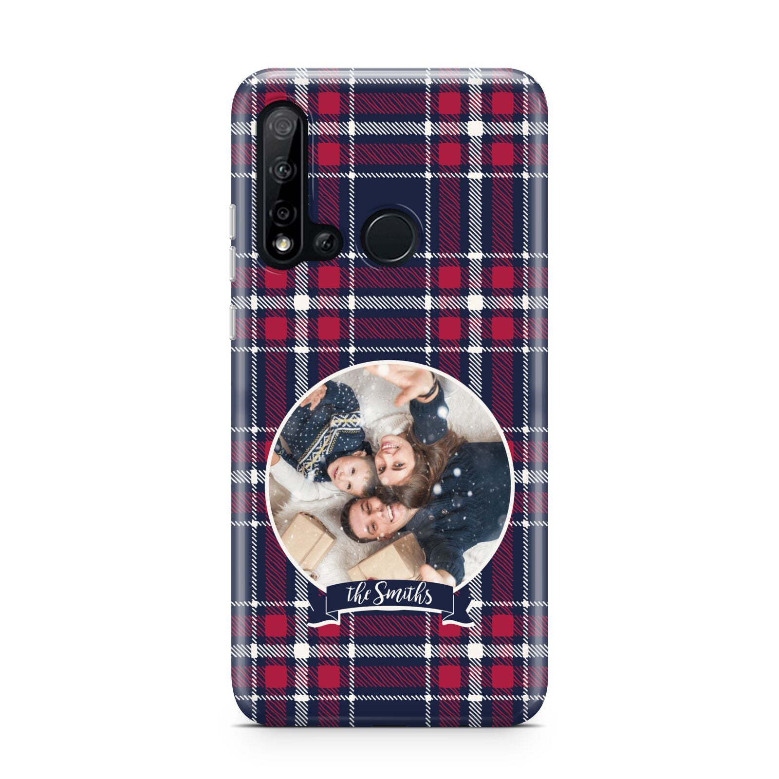 Tartan Christmas Photo Personalised Huawei P20 Lite 5G Phone Case