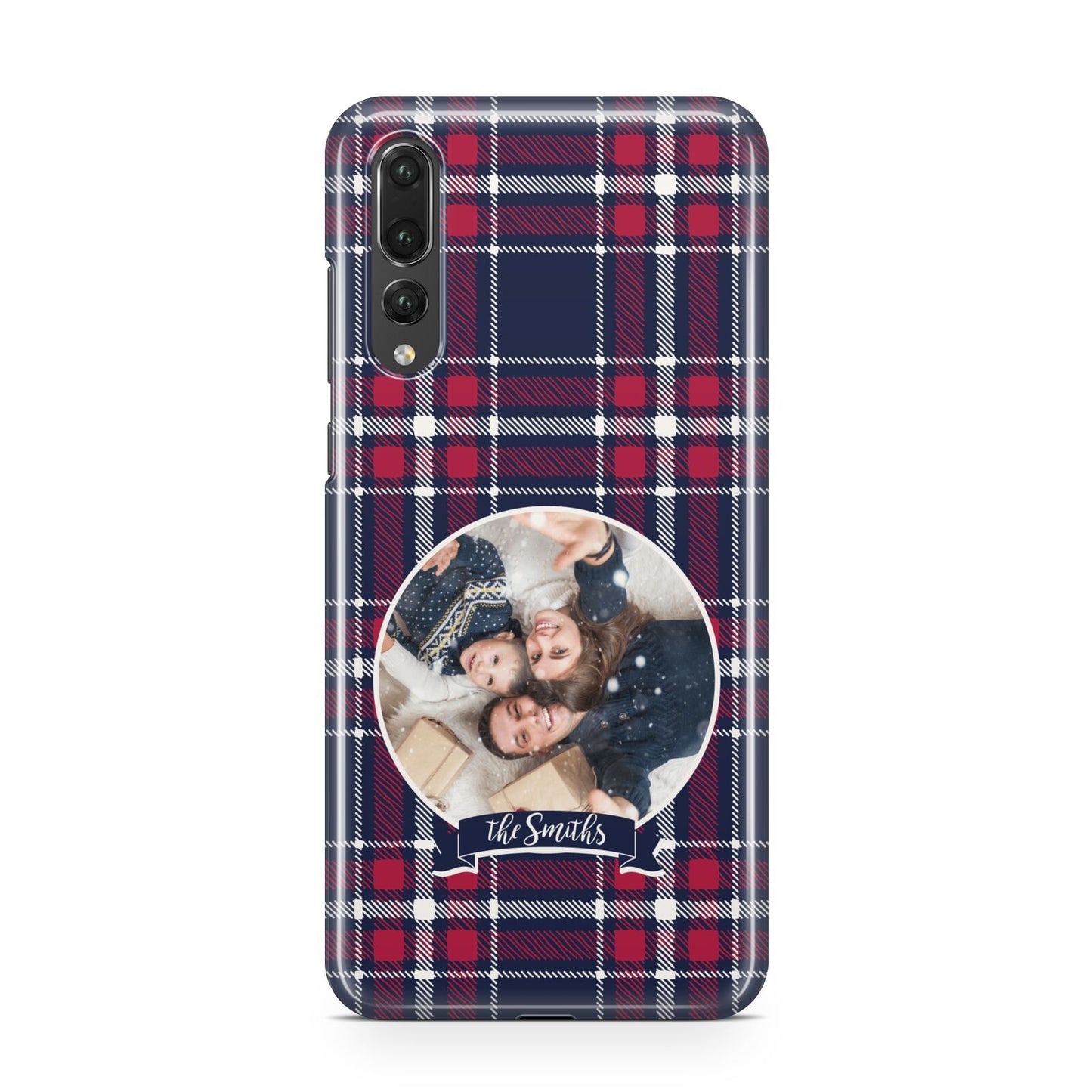 Tartan Christmas Photo Personalised Huawei P20 Pro Phone Case