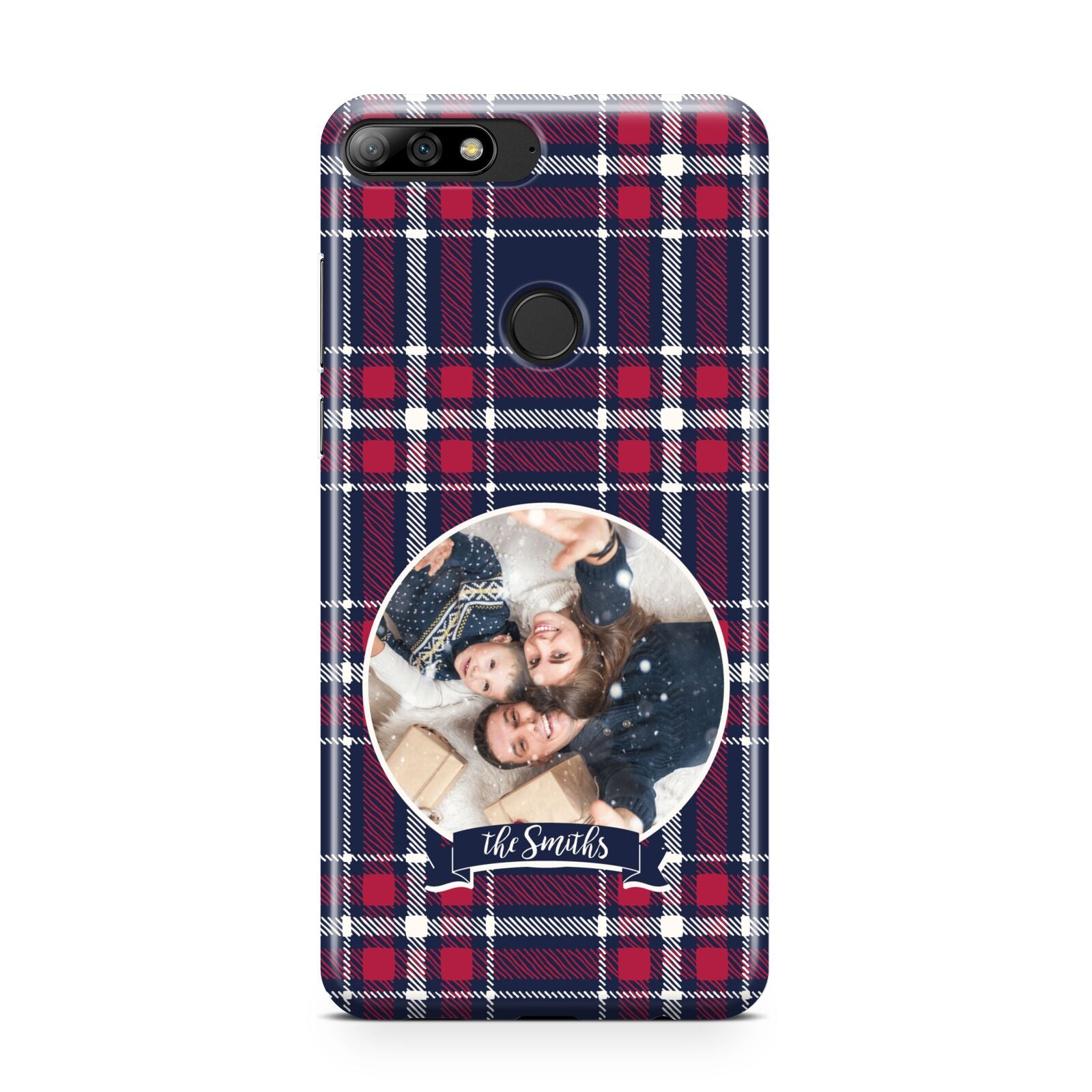 Tartan Christmas Photo Personalised Huawei Y7 2018