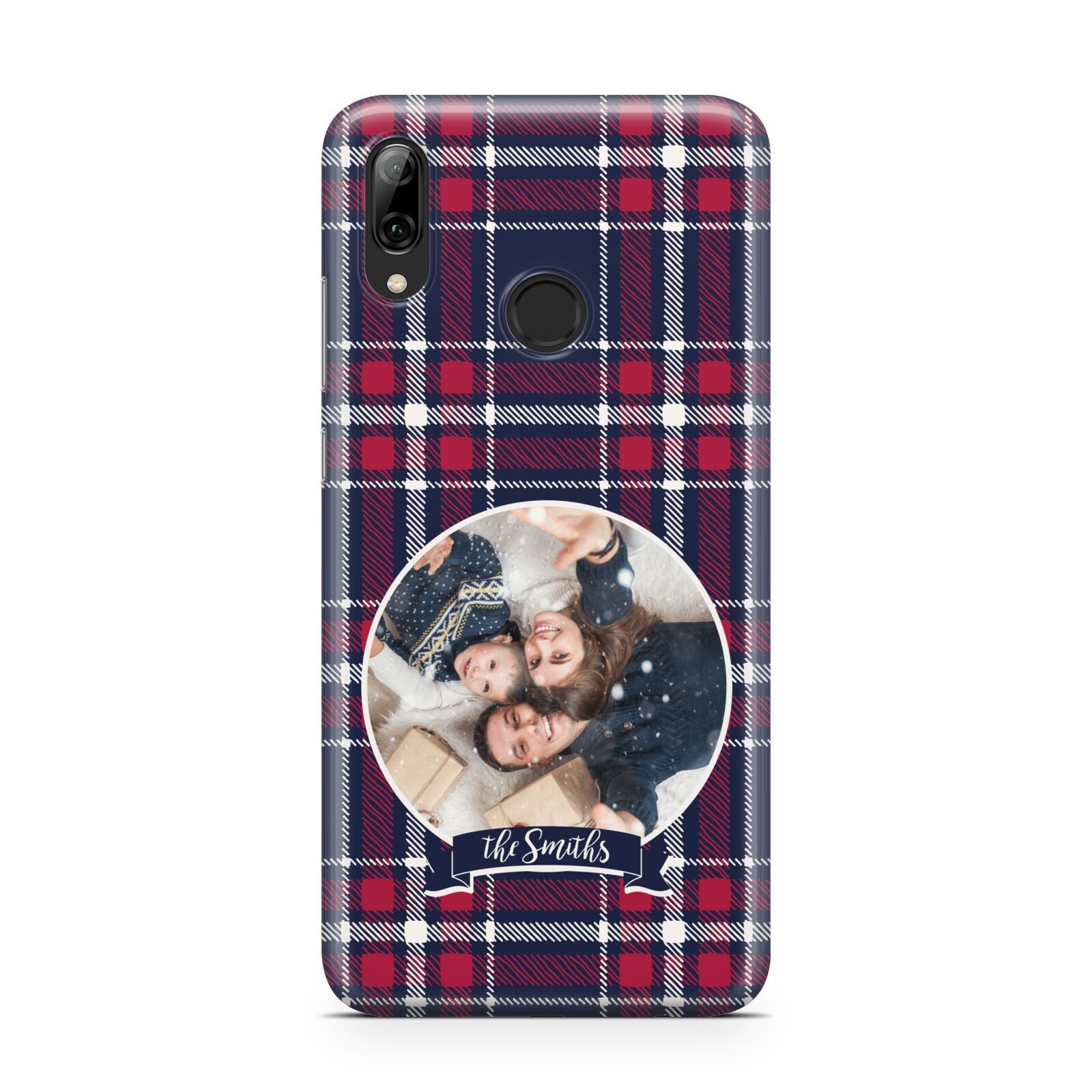 Tartan Christmas Photo Personalised Huawei Y7 2019