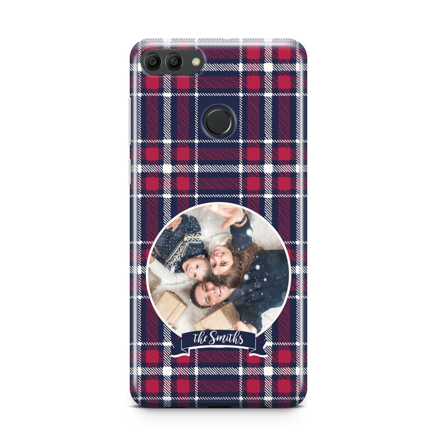 Tartan Christmas Photo Personalised Huawei Y9 2018