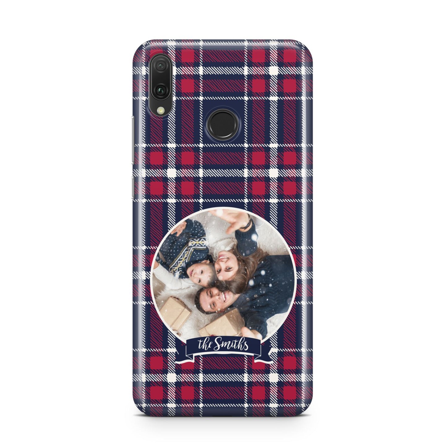 Tartan Christmas Photo Personalised Huawei Y9 2019