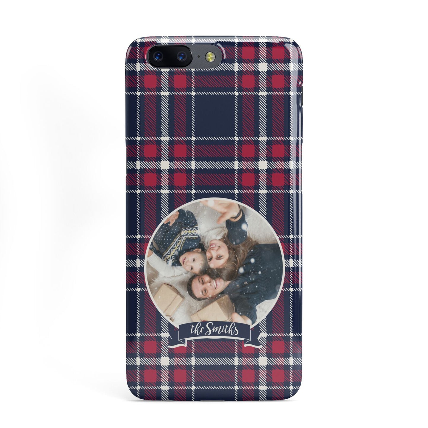 Tartan Christmas Photo Personalised OnePlus Case