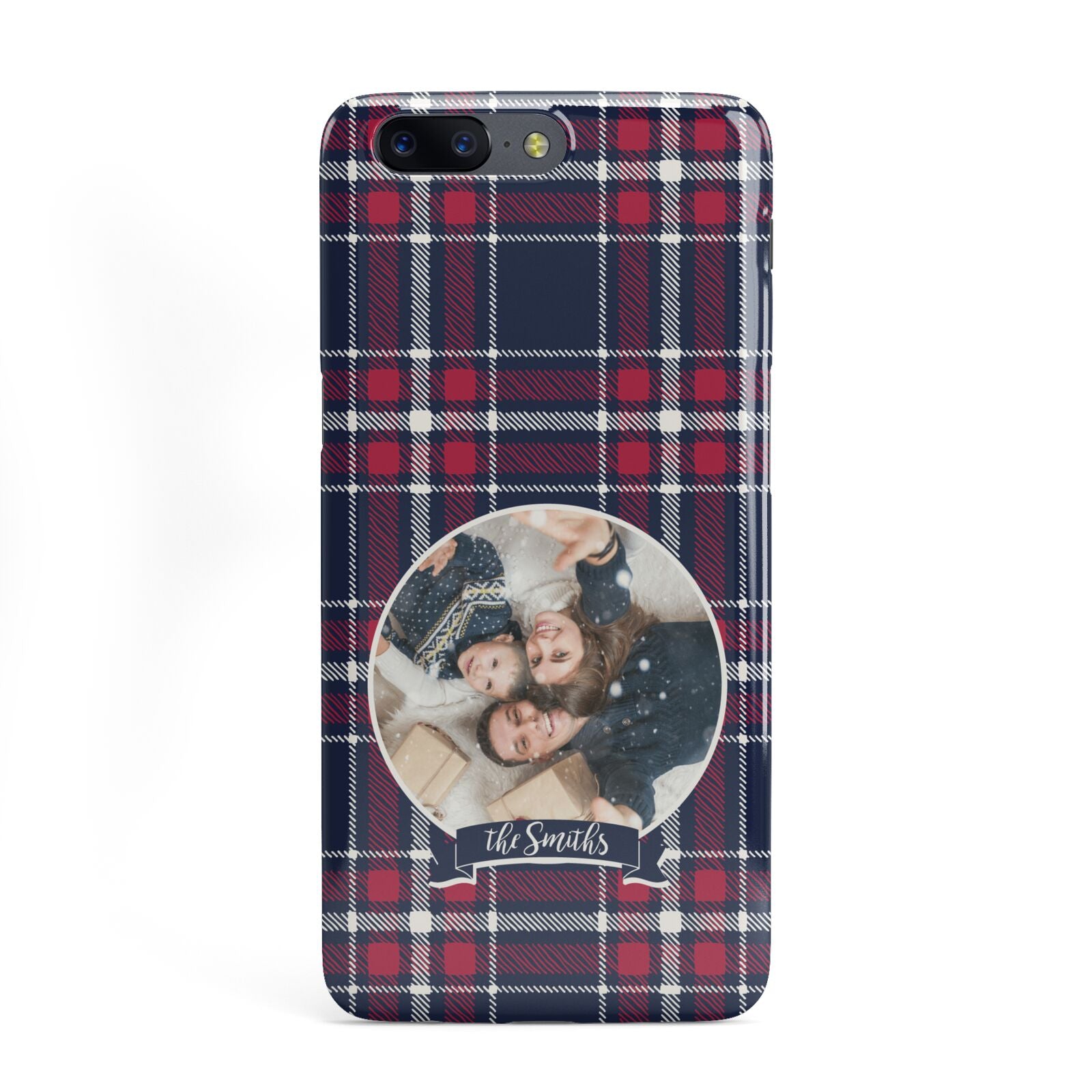 Tartan Christmas Photo Personalised OnePlus Case