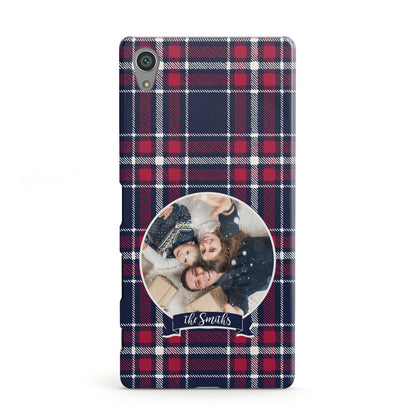 Tartan Christmas Photo Personalised Sony Xperia Case