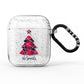 Tartan Christmas Tree Personalised AirPods Glitter Case