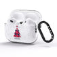 Tartan Christmas Tree Personalised AirPods Pro Glitter Case Side Image