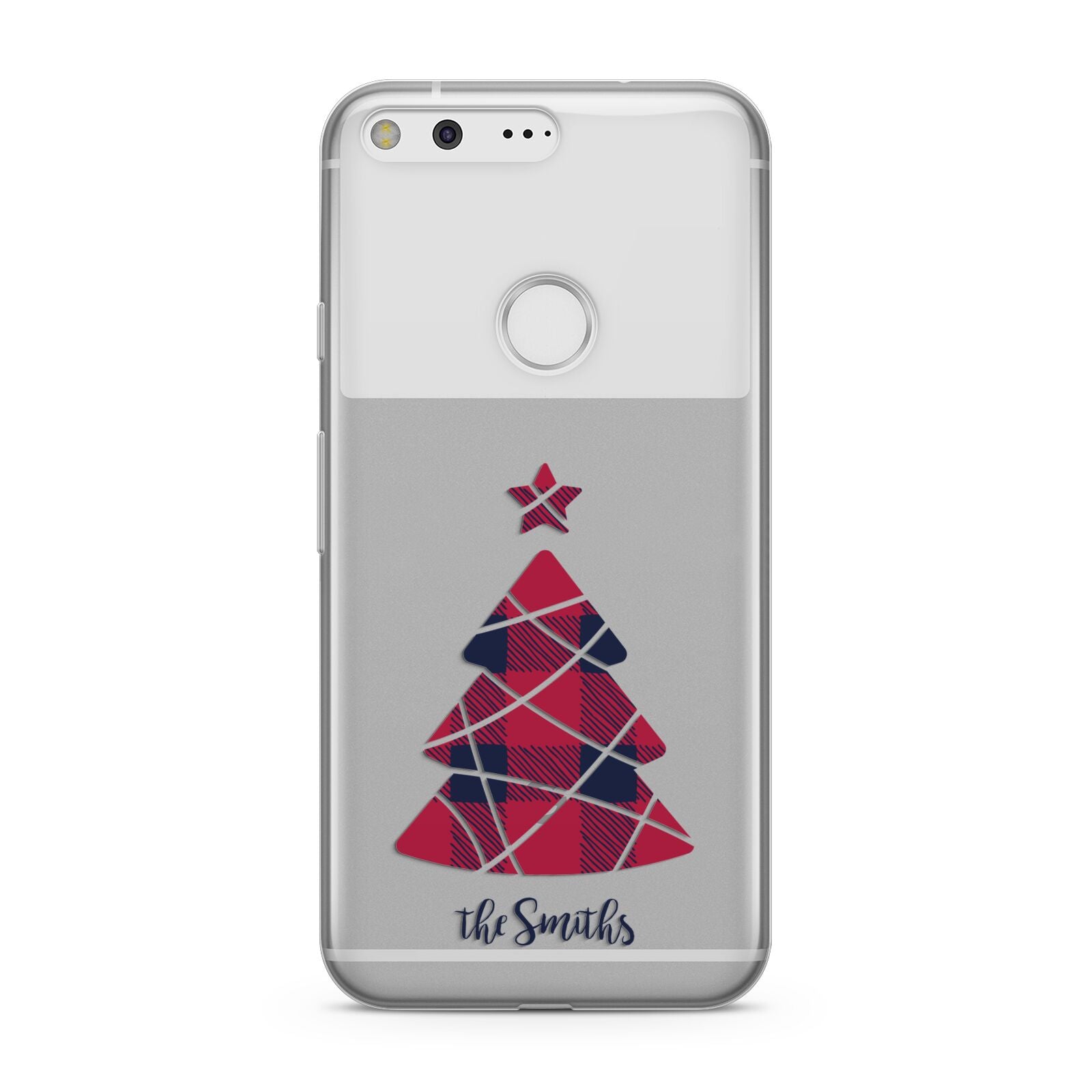 Tartan Christmas Tree Personalised Google Pixel Case